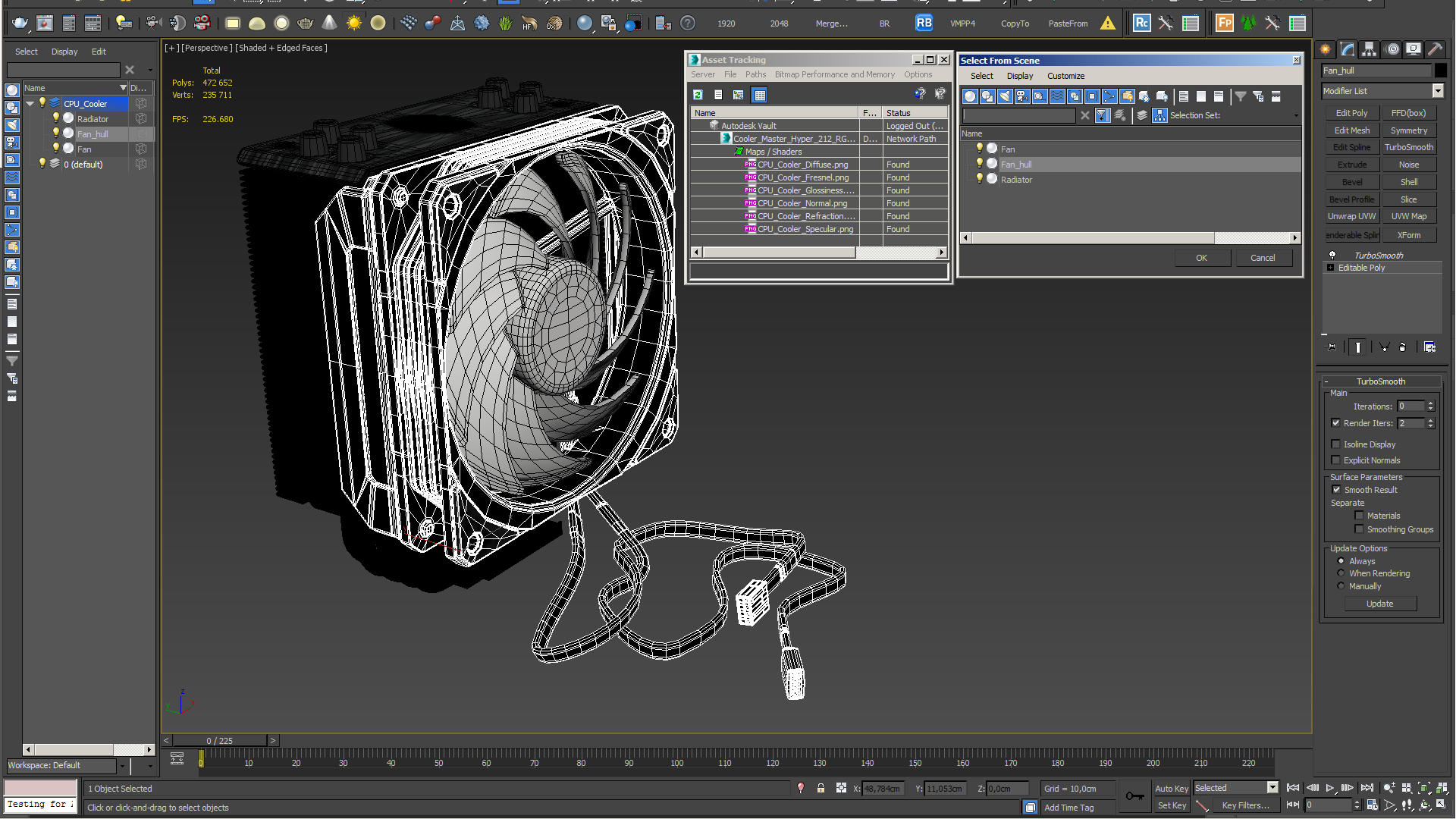 Cooler Master Hyper 212 RGB Black Edition CPU Cooler 3D