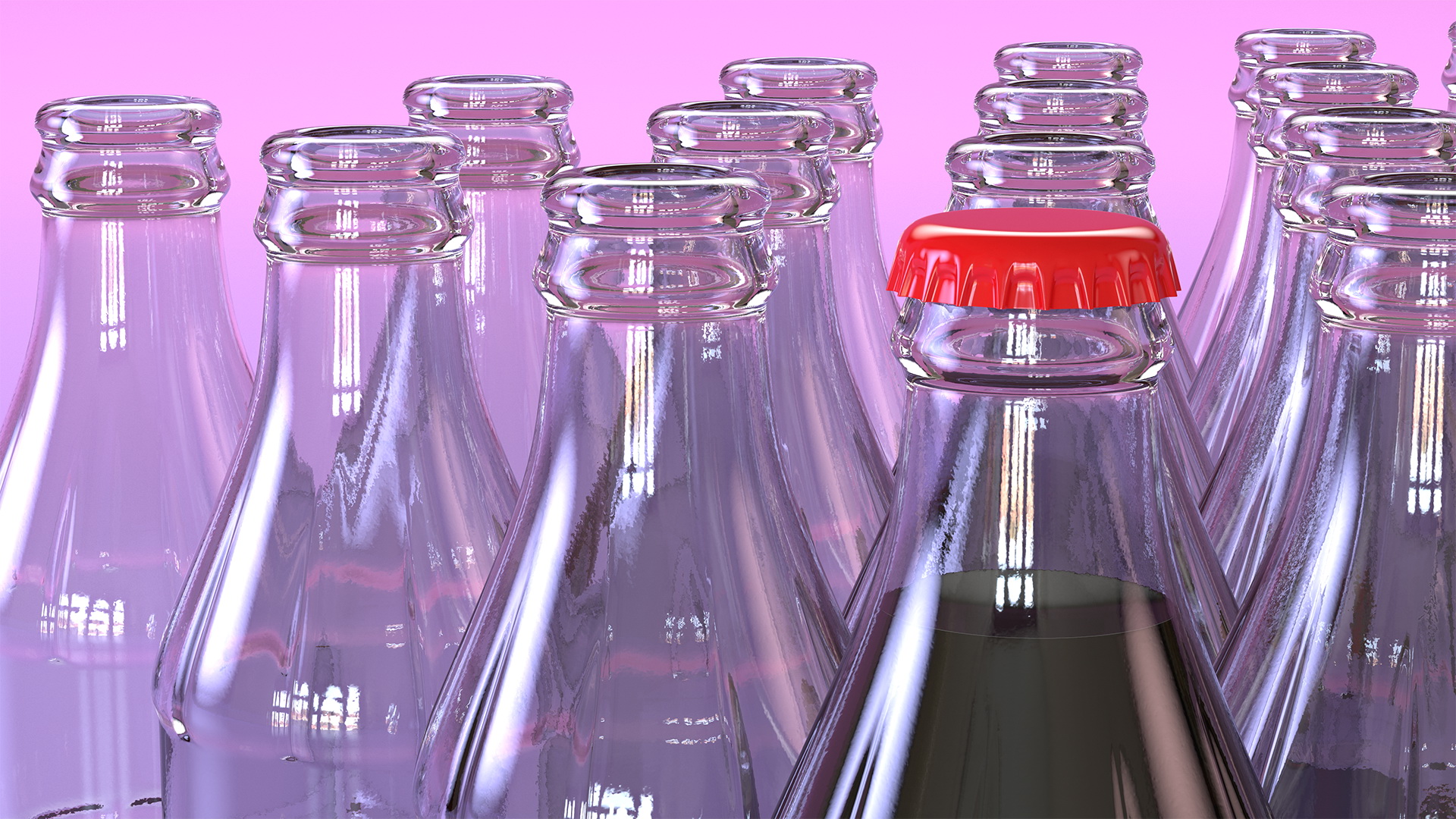 Glass Bottle Pack 3D