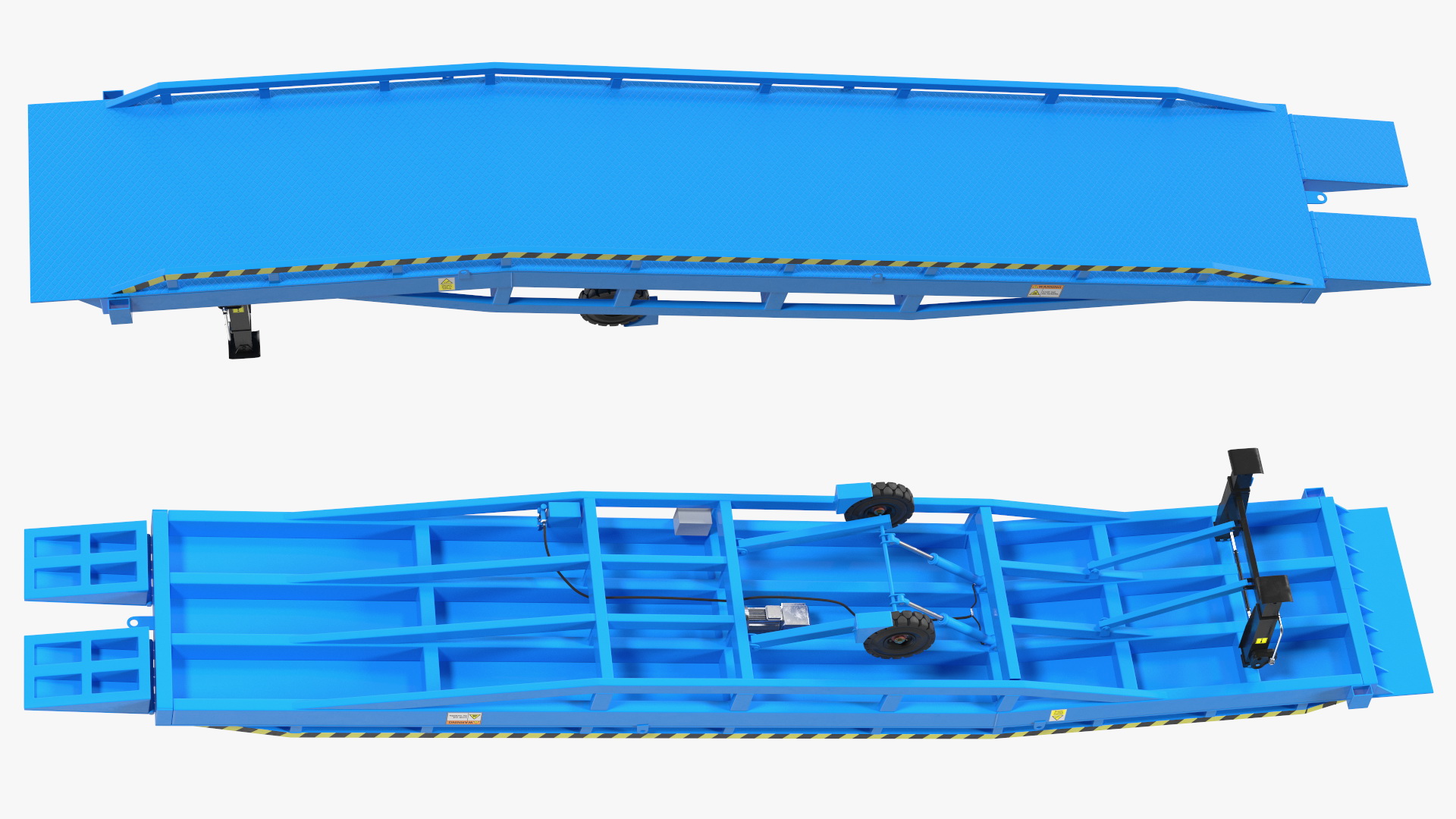 Mobile Loading Dock Ramp Blue 3D model