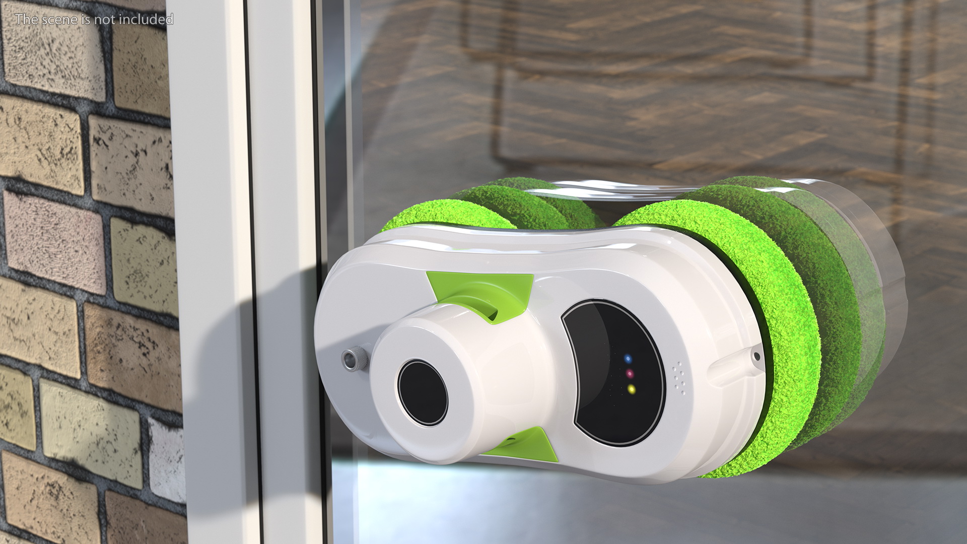 Robot Window Cleaner On Plastic Window Fur 3D