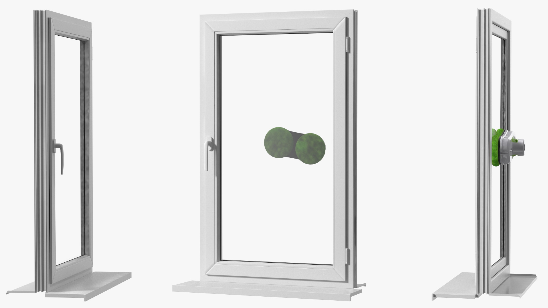 Robot Window Cleaner On Plastic Window Fur 3D
