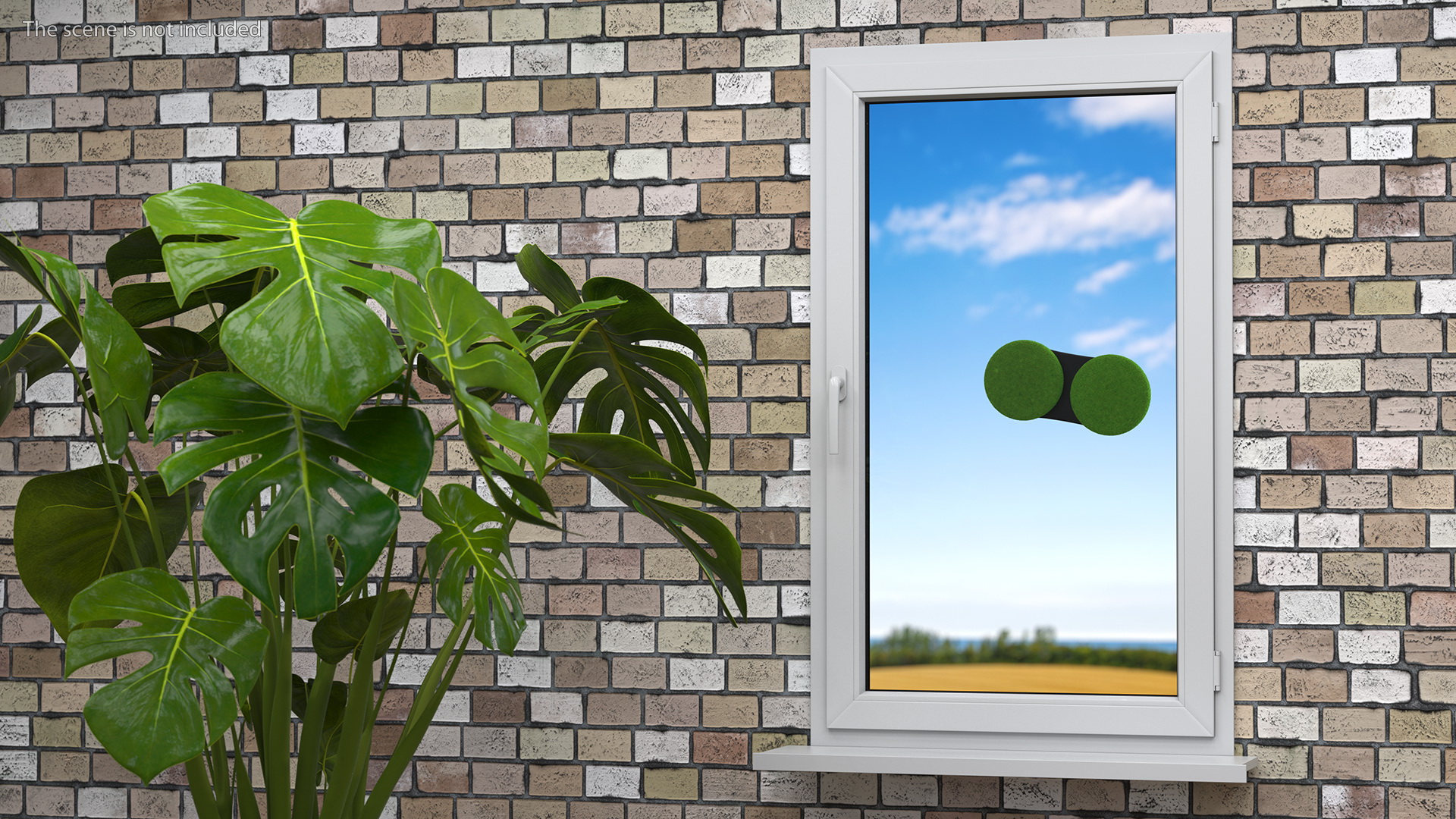Robot Window Cleaner On Plastic Window Fur 3D