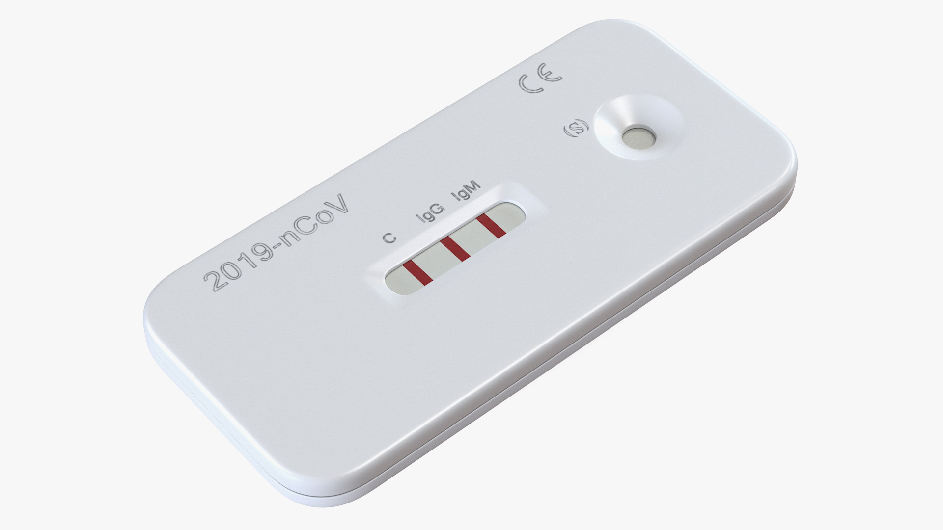 Positive COVID 19 Rapid Diagnostic Test 3D model