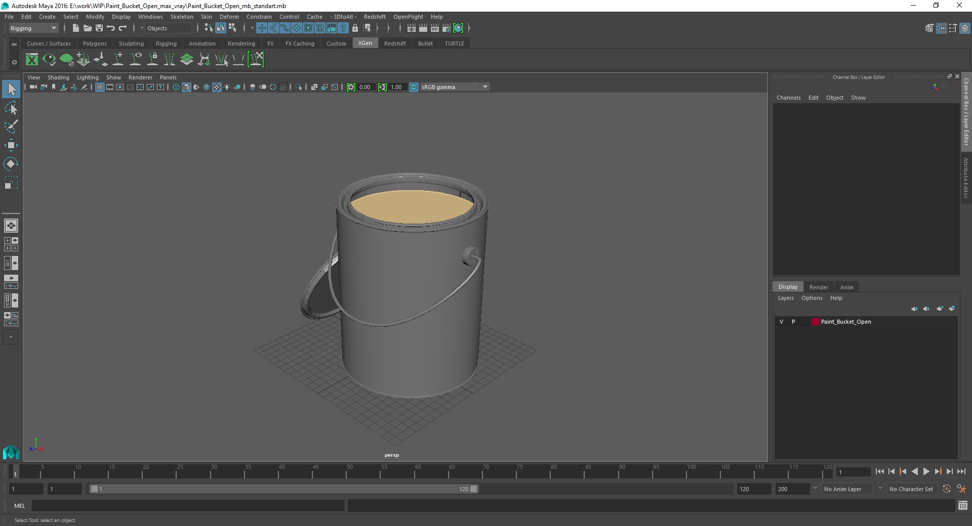Paint Bucket Open 3D