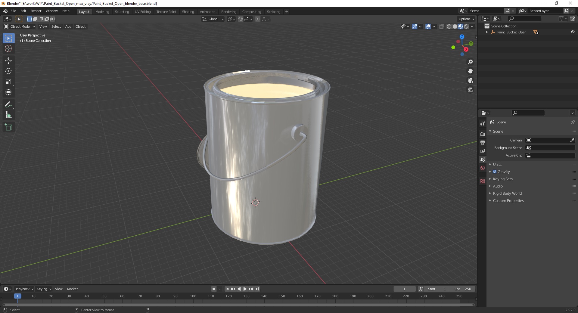 Paint Bucket Open 3D