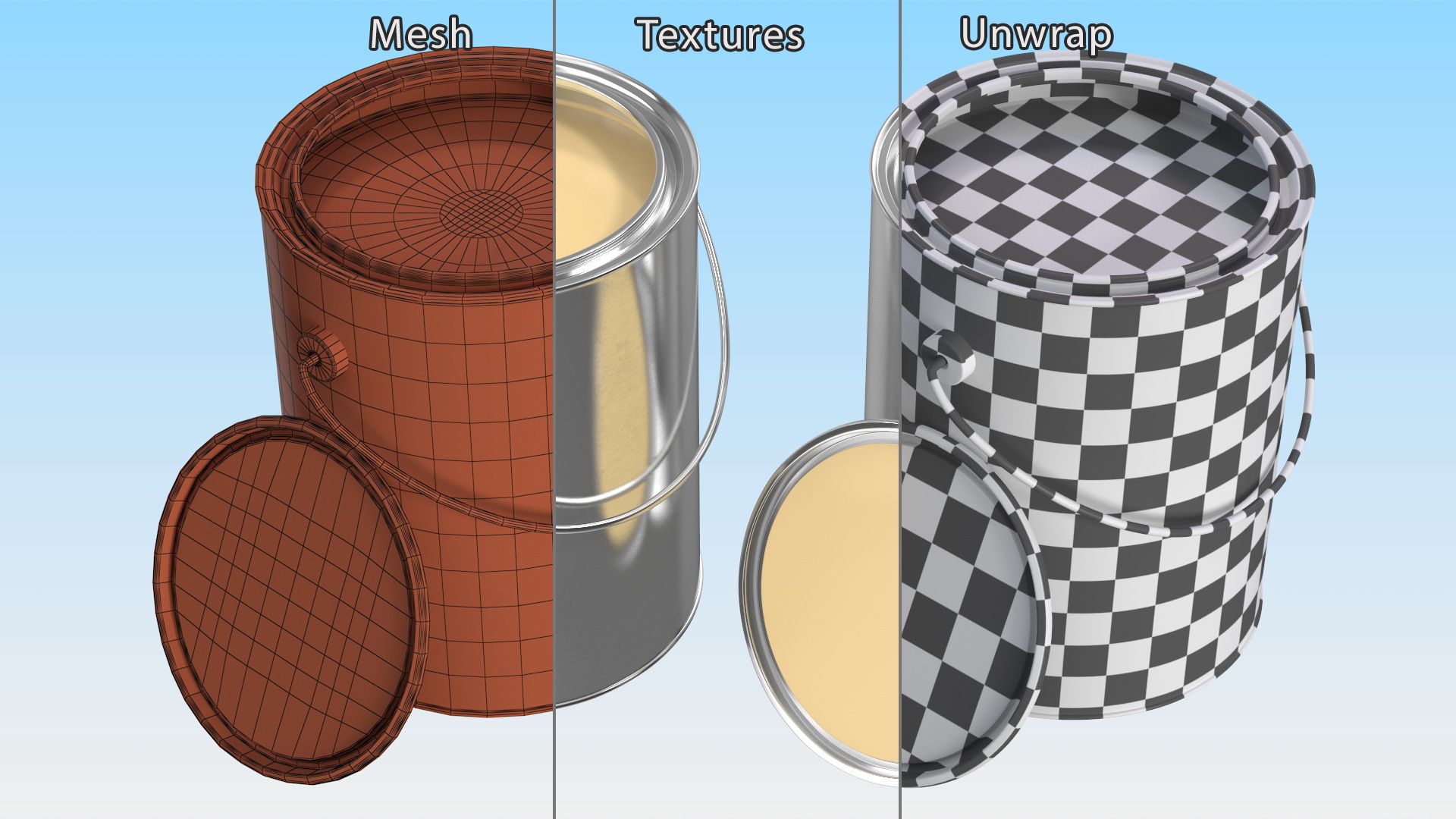 Paint Bucket Open 3D