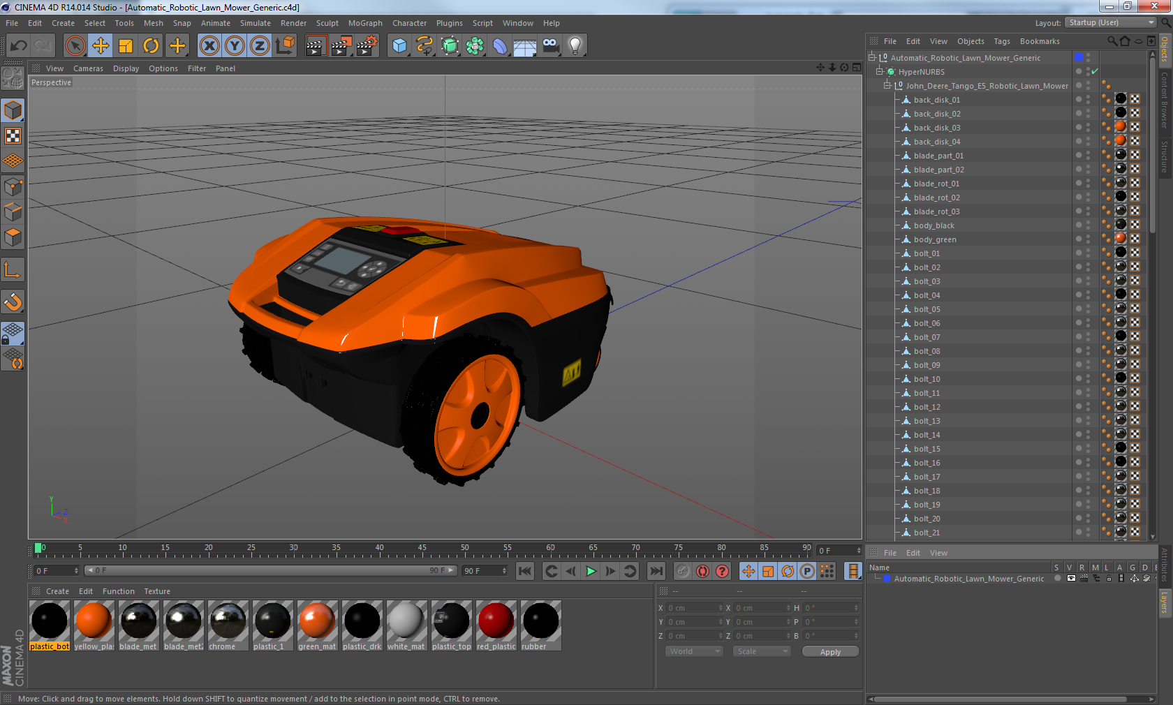 3D Automatic Robotic Lawn Mower Generic
