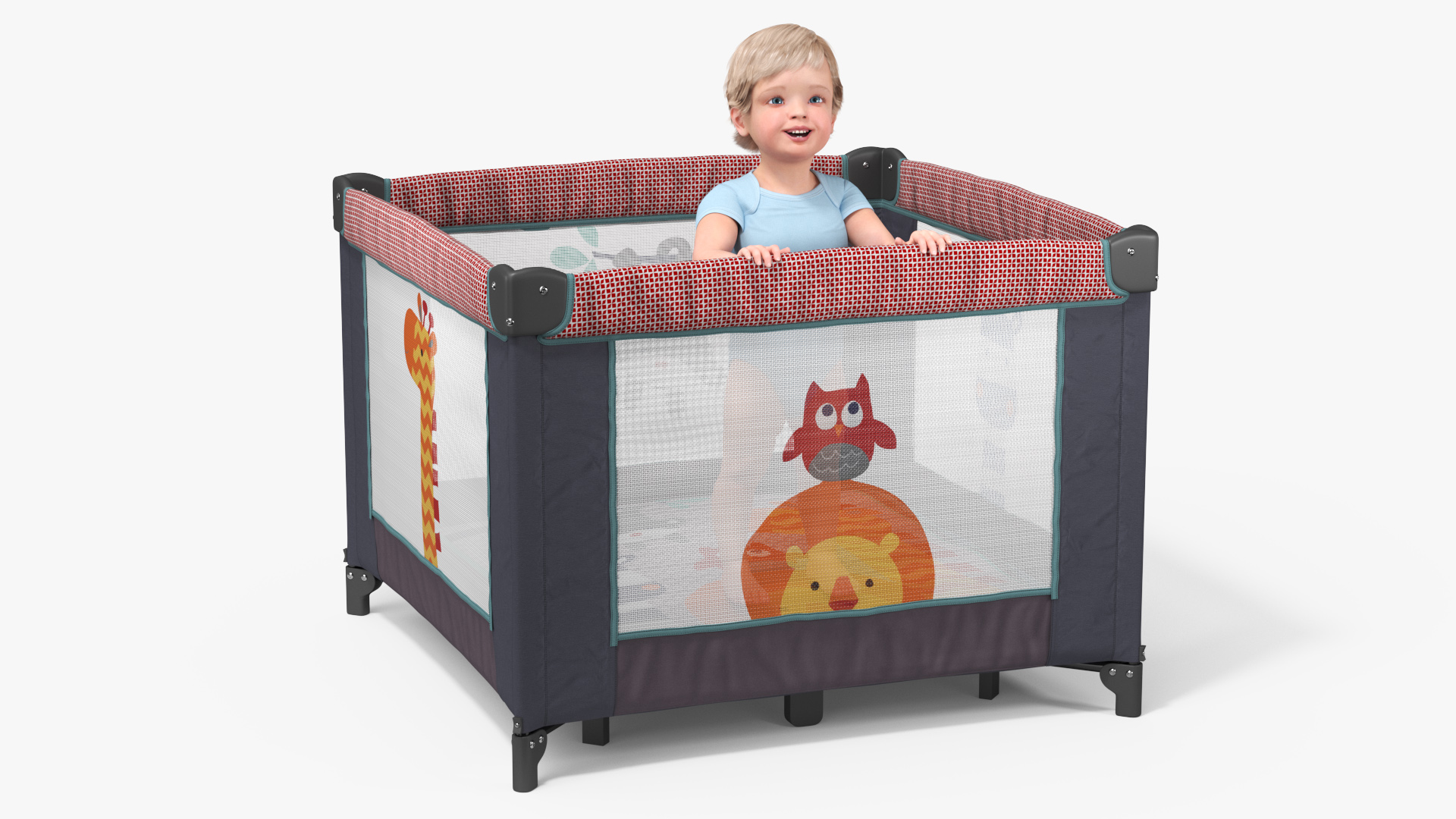 3D model Toddler in Square Baby Playpen