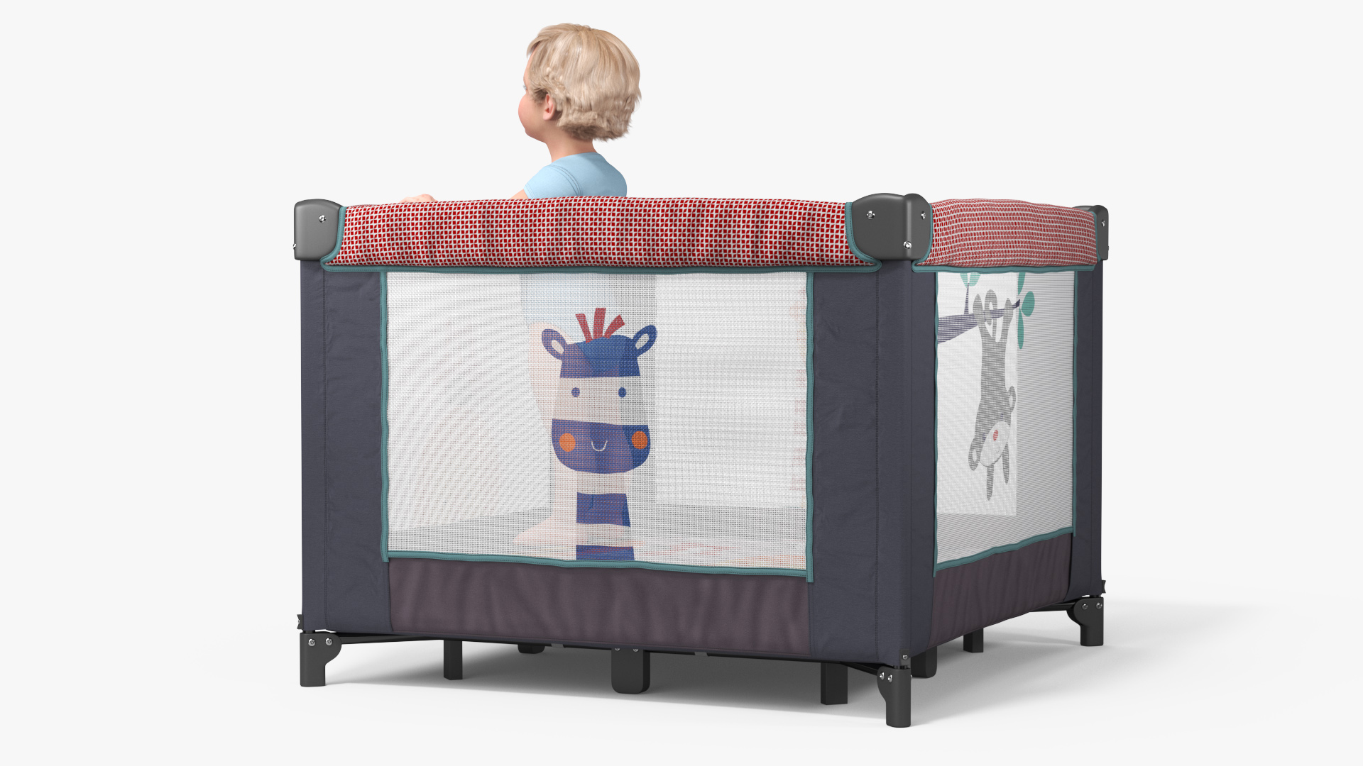 3D model Toddler in Square Baby Playpen