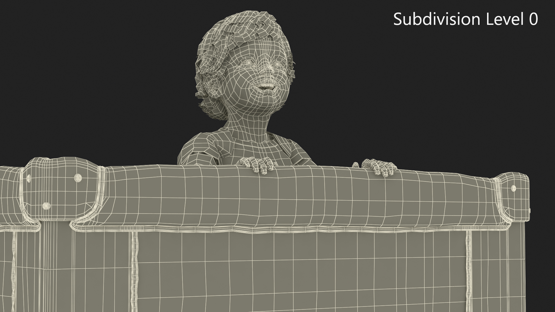 3D model Toddler in Square Baby Playpen