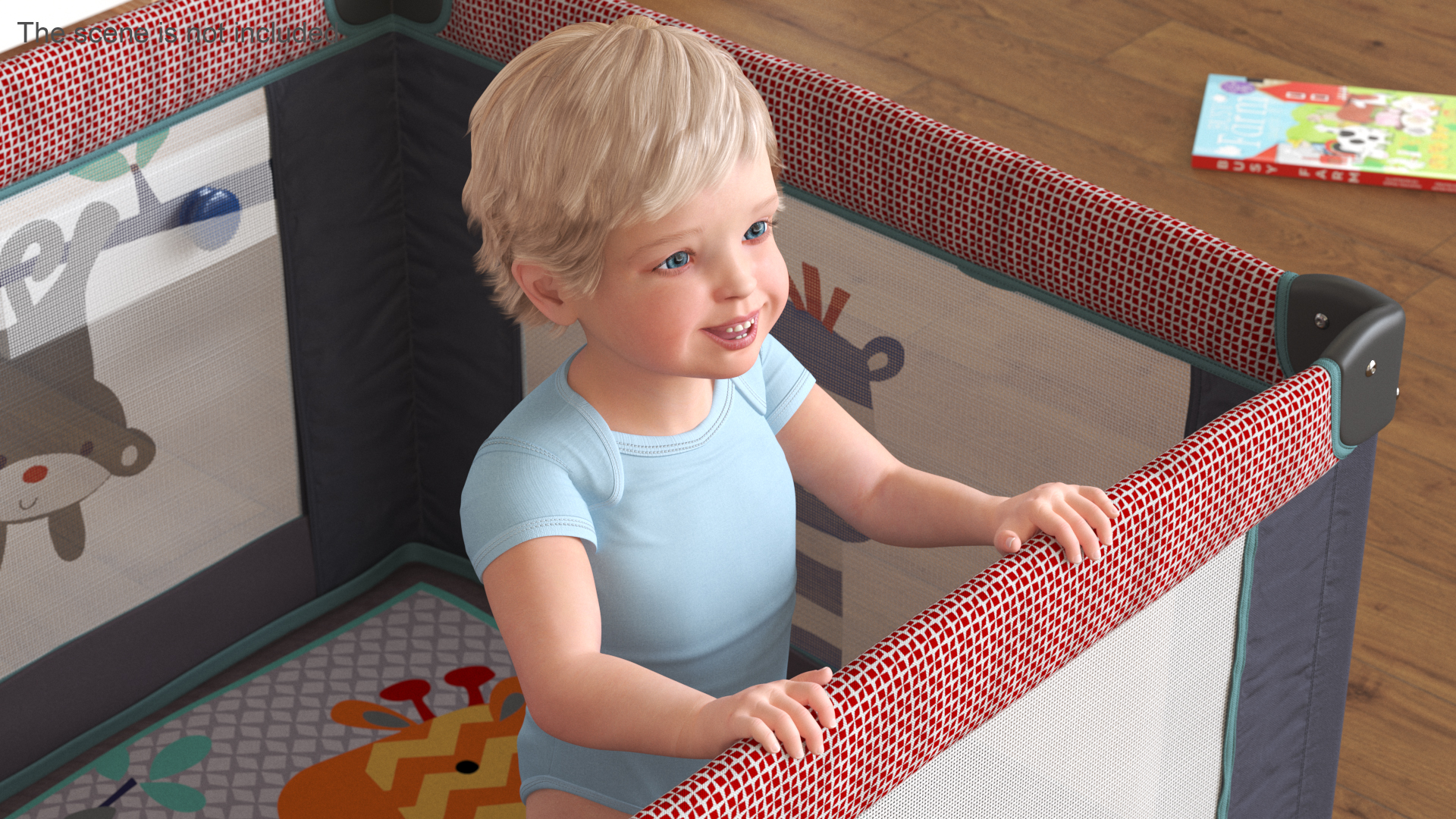 3D model Toddler in Square Baby Playpen