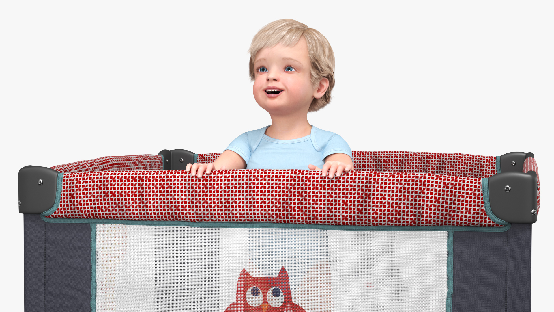3D model Toddler in Square Baby Playpen