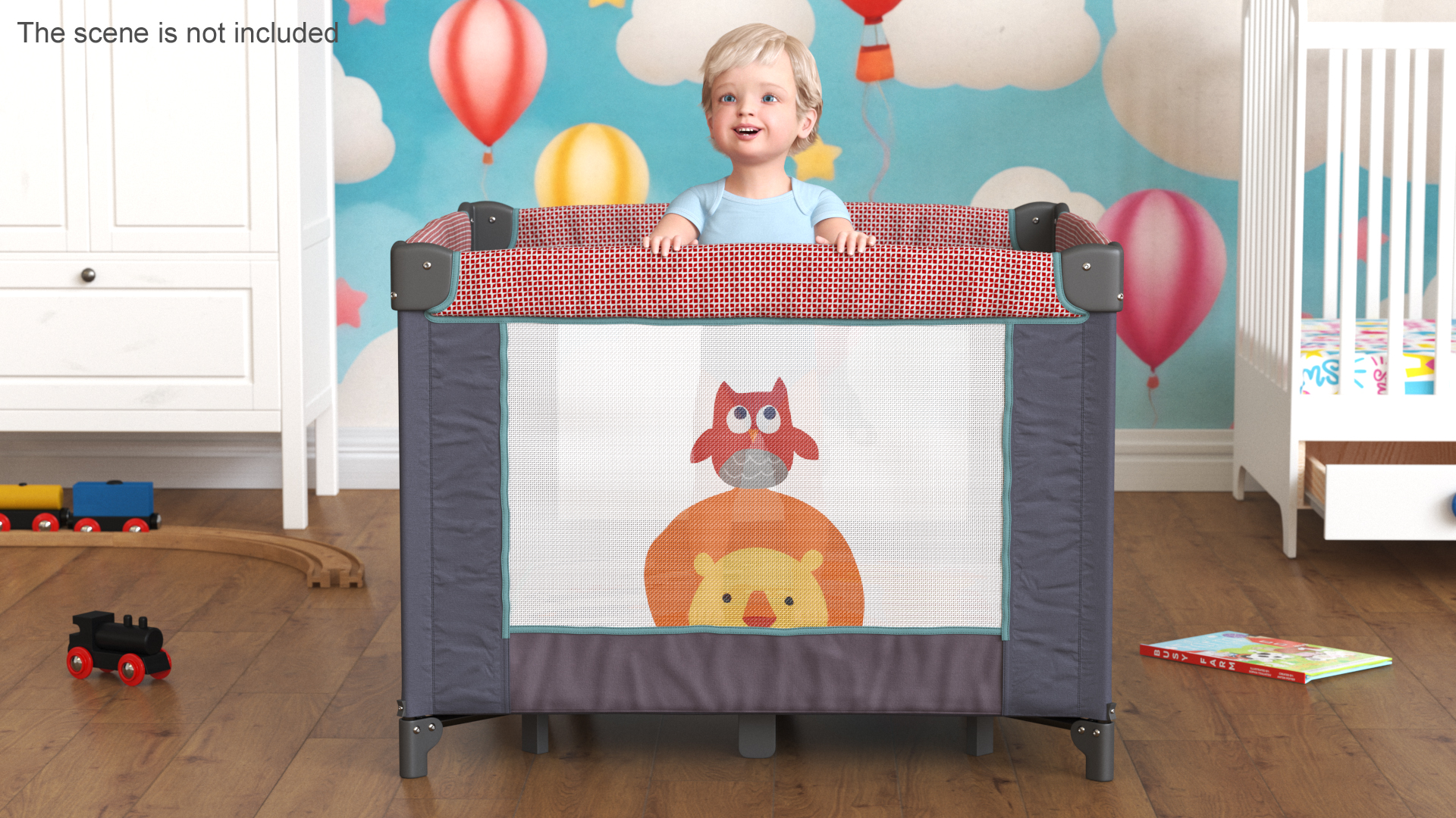 3D model Toddler in Square Baby Playpen