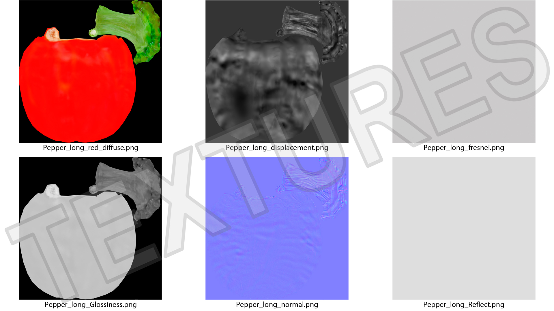 3D model Red Long Pepper