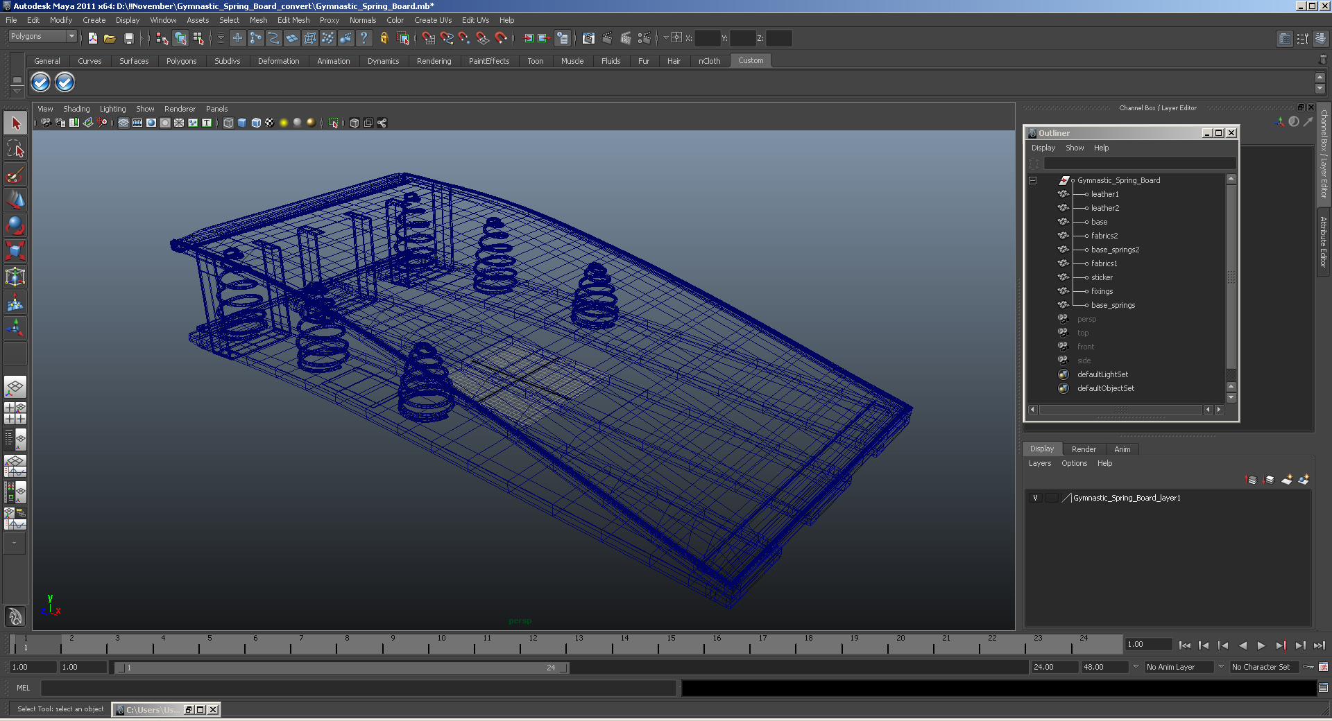 Gymnastic Spring Board 3D