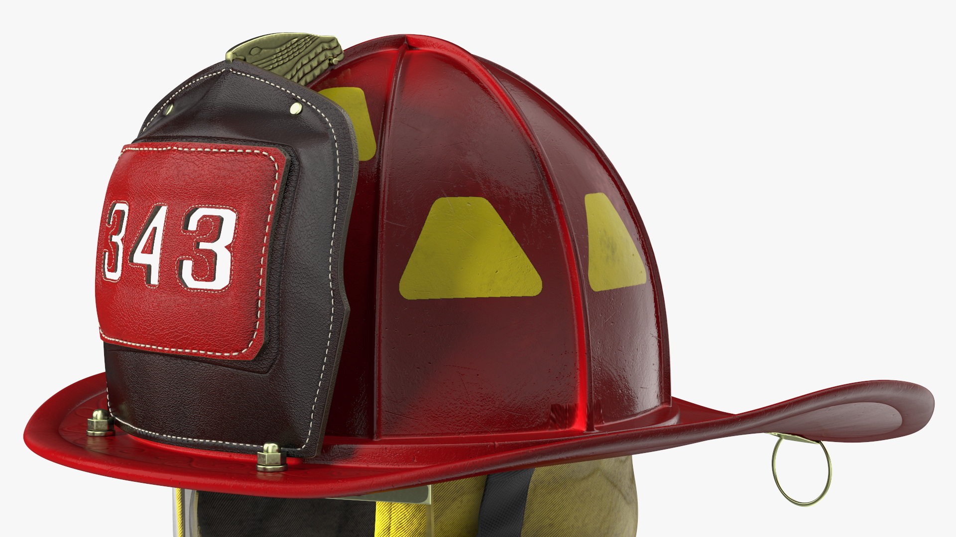 3D model Traditional Firefighter Helmet with Neck Protector