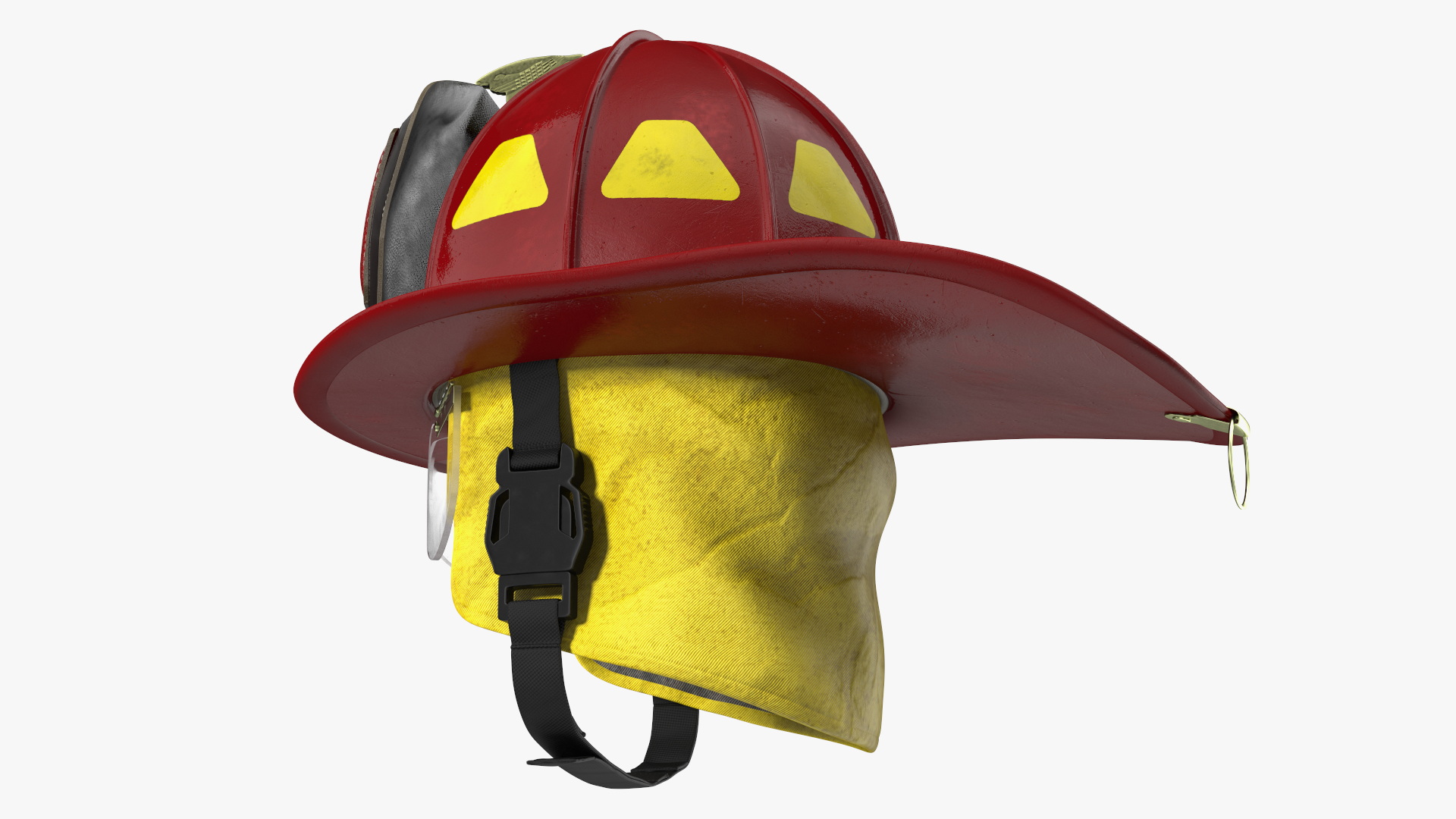3D model Traditional Firefighter Helmet with Neck Protector