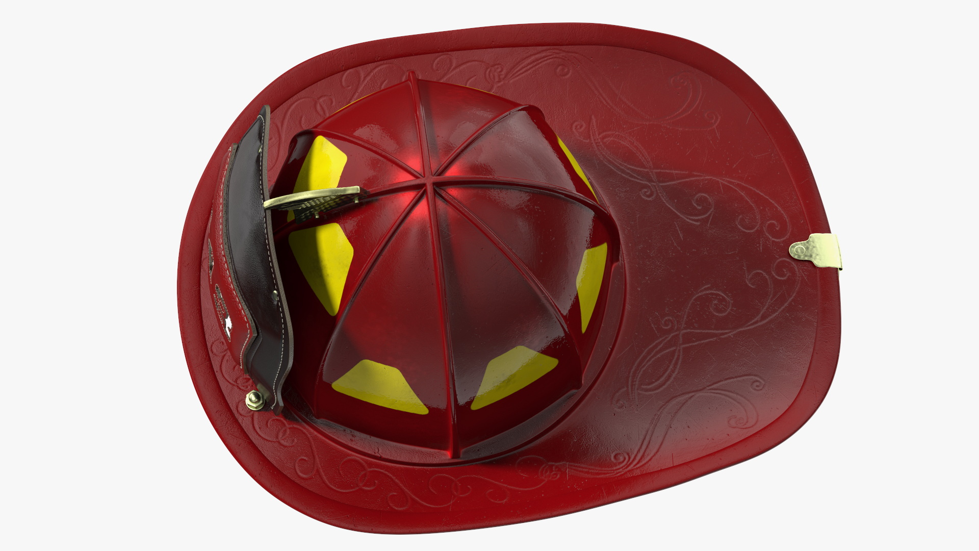 3D model Traditional Firefighter Helmet with Neck Protector