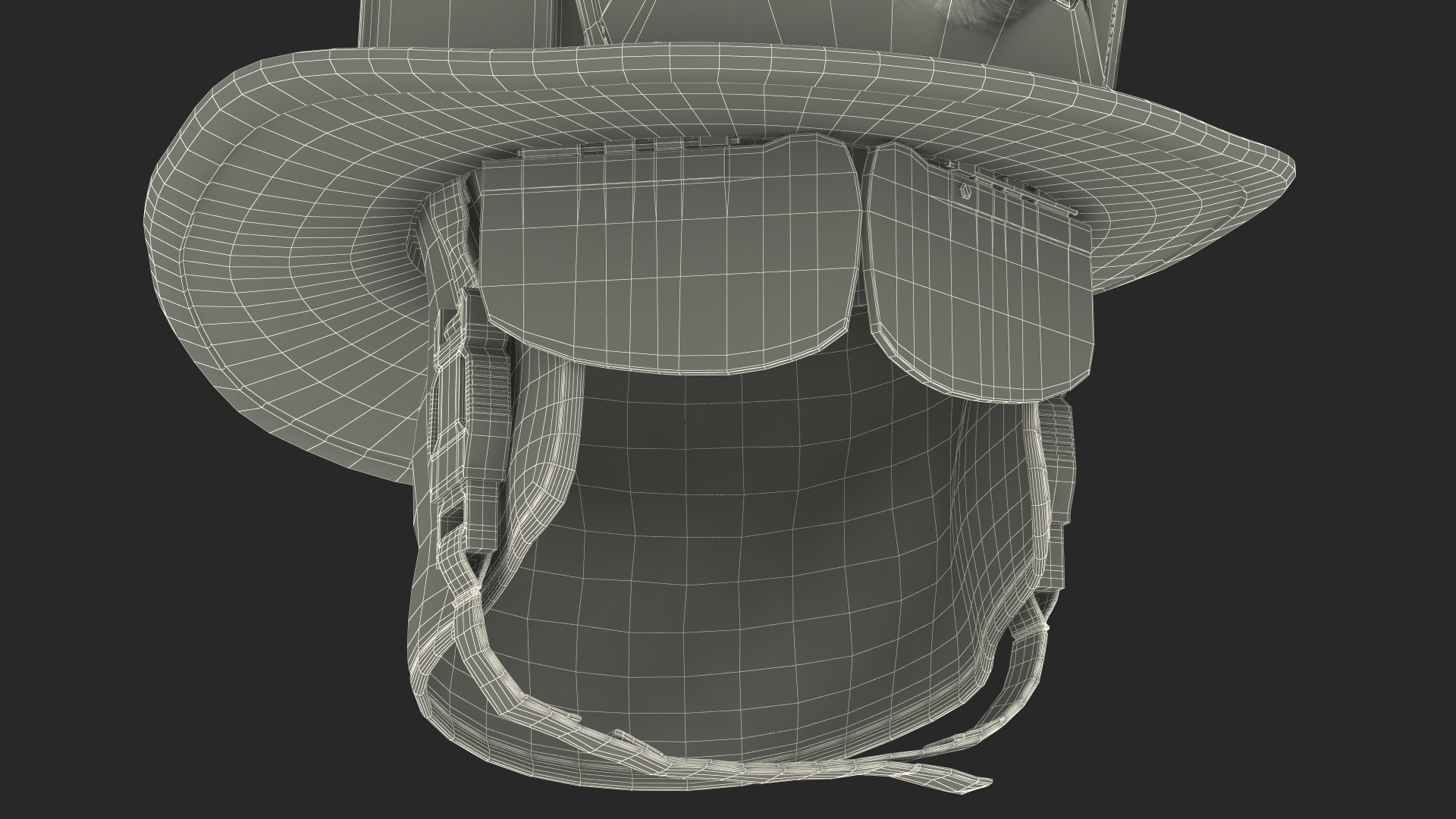 3D model Traditional Firefighter Helmet with Neck Protector