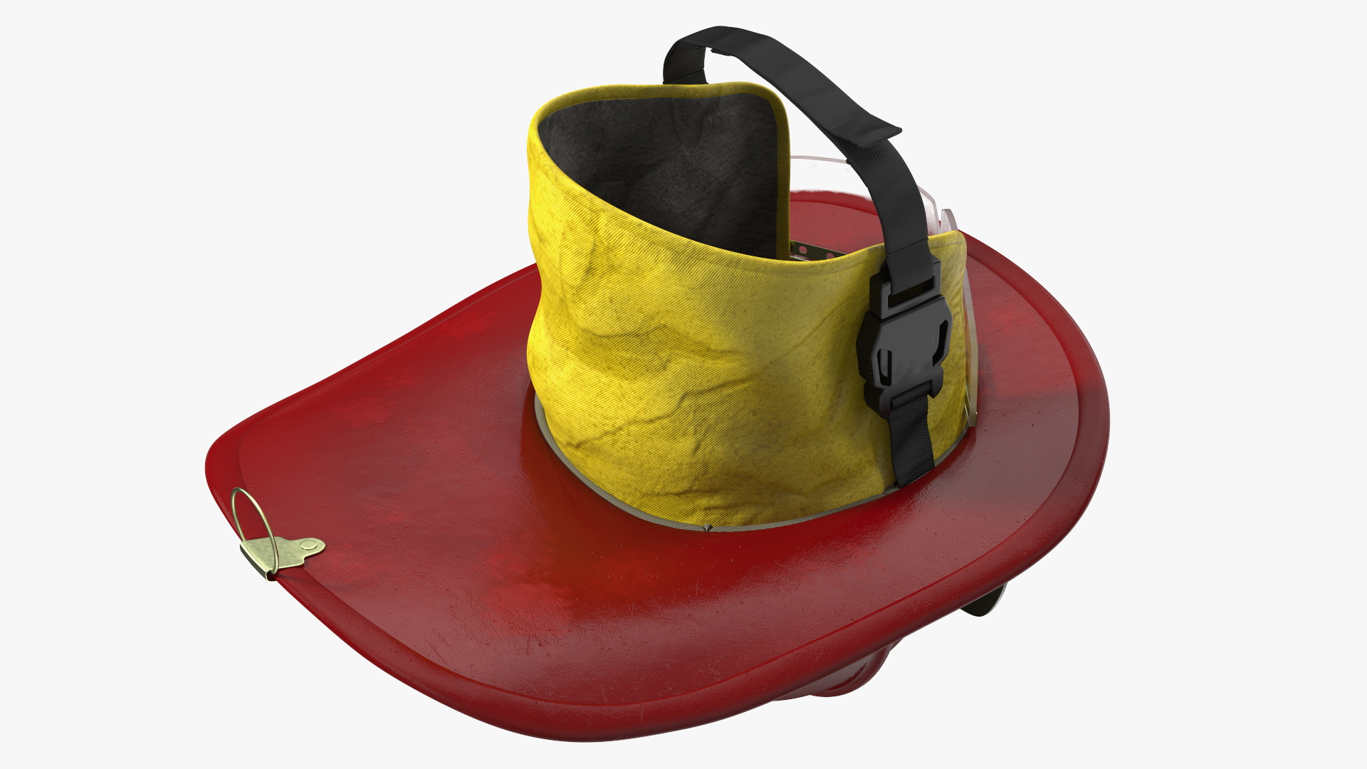 3D model Traditional Firefighter Helmet with Neck Protector