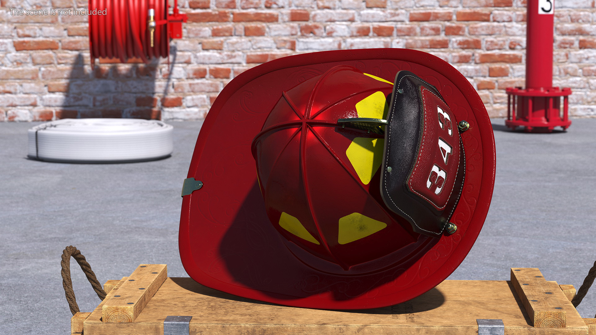 3D model Traditional Firefighter Helmet with Neck Protector
