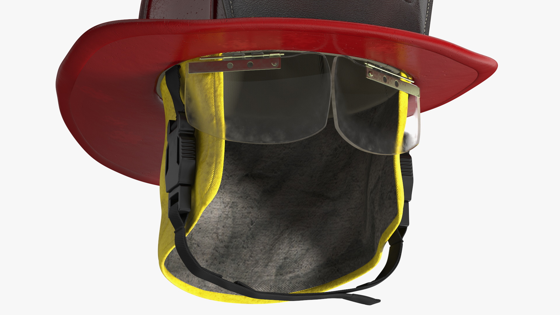 3D model Traditional Firefighter Helmet with Neck Protector
