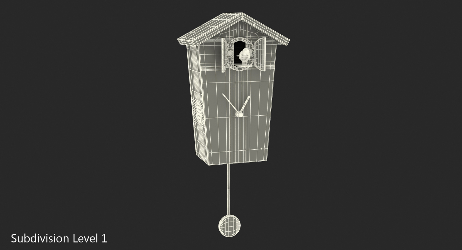 3D Cuckoo Clock Red