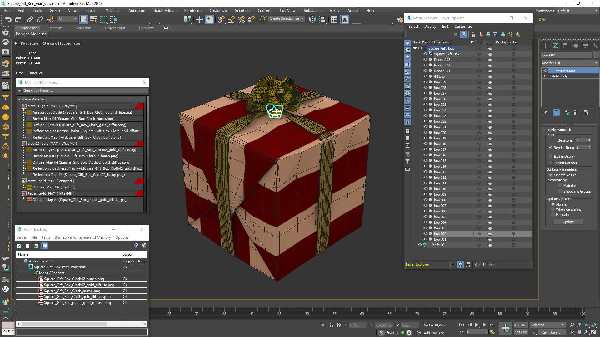 3D model Square Gift Box