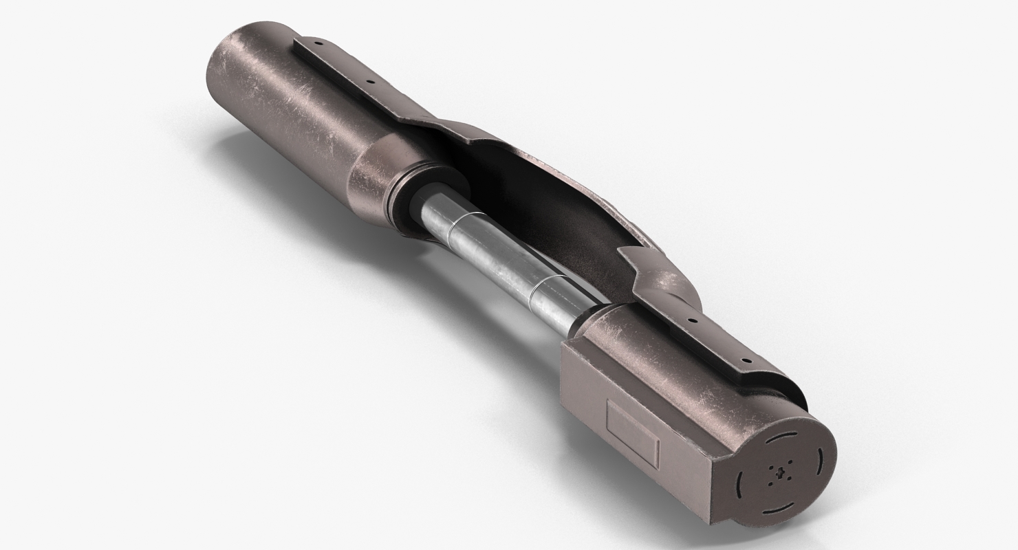 3D model Anodized Ram Hydraulic Cylinder 4 Sci Fi