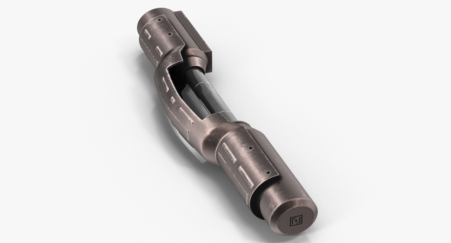 3D model Anodized Ram Hydraulic Cylinder 4 Sci Fi