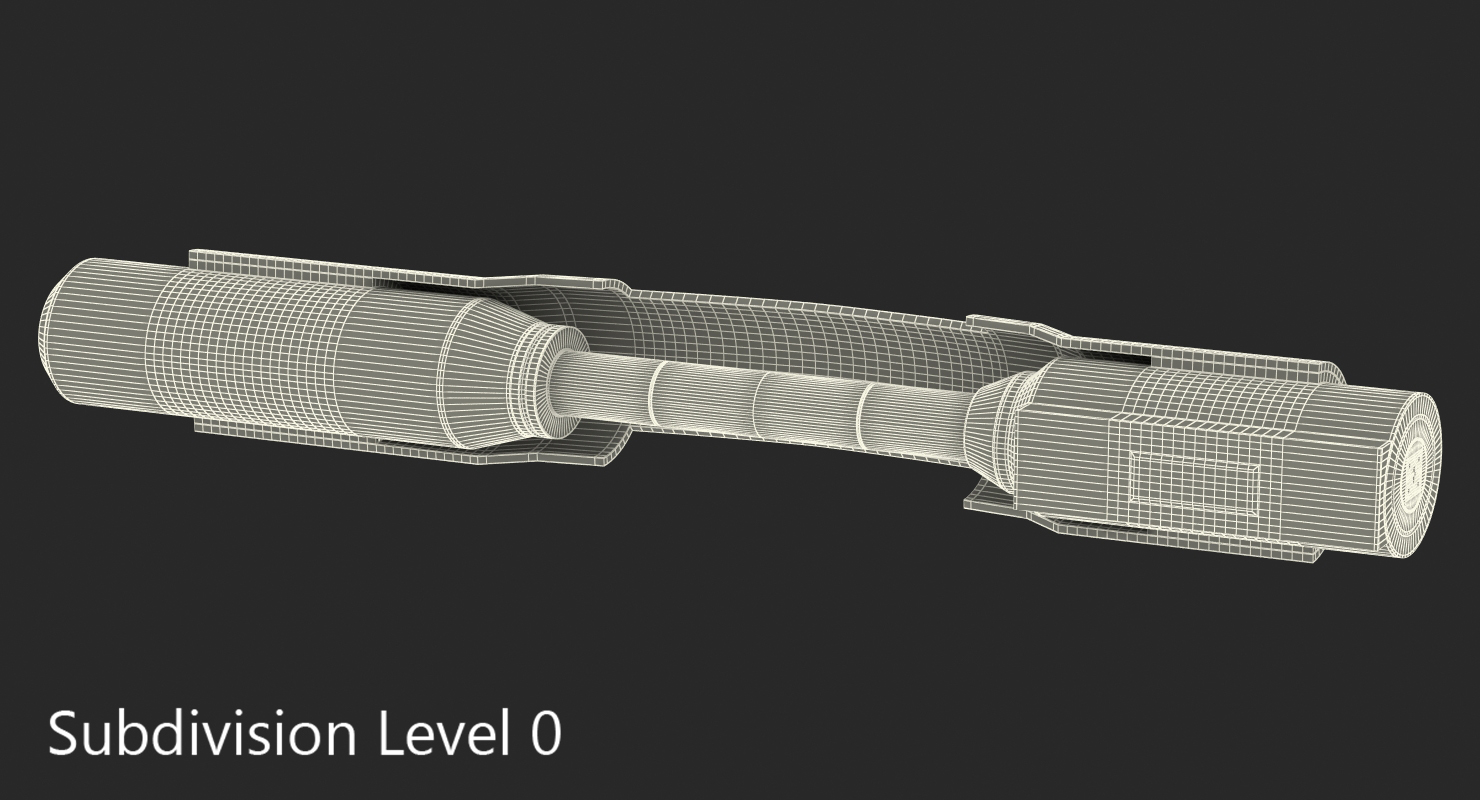 3D model Anodized Ram Hydraulic Cylinder 4 Sci Fi
