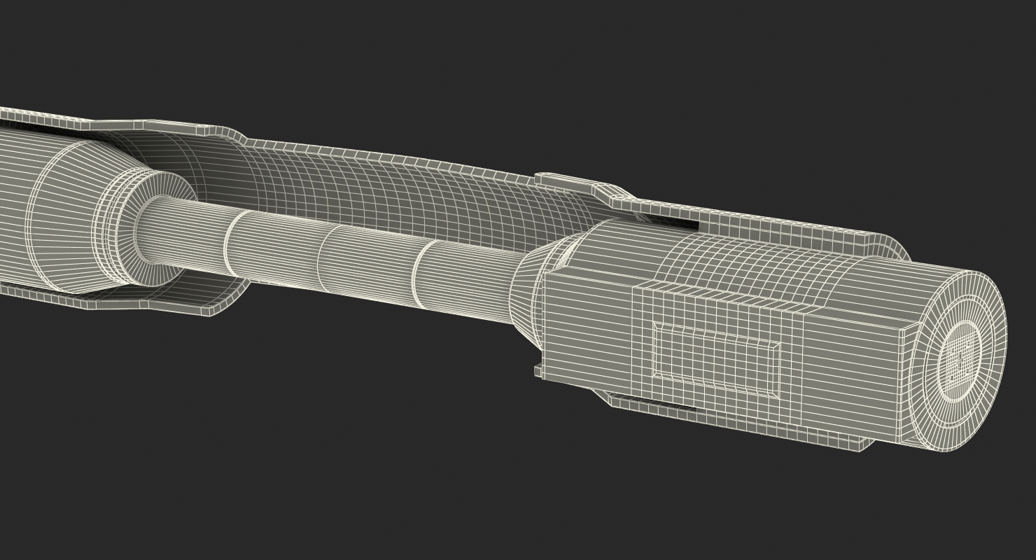 3D model Anodized Ram Hydraulic Cylinder 4 Sci Fi