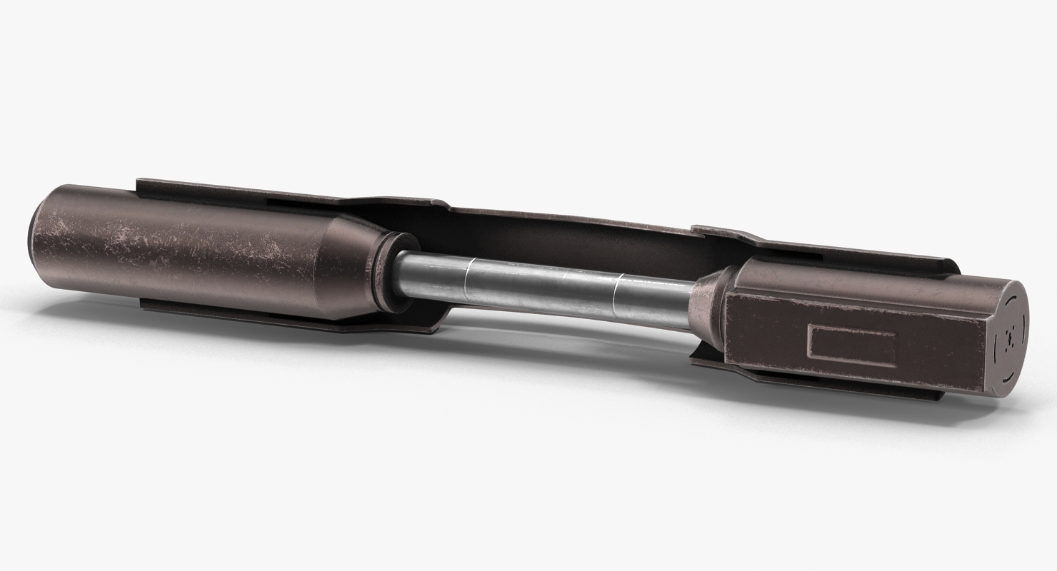 3D model Anodized Ram Hydraulic Cylinder 4 Sci Fi