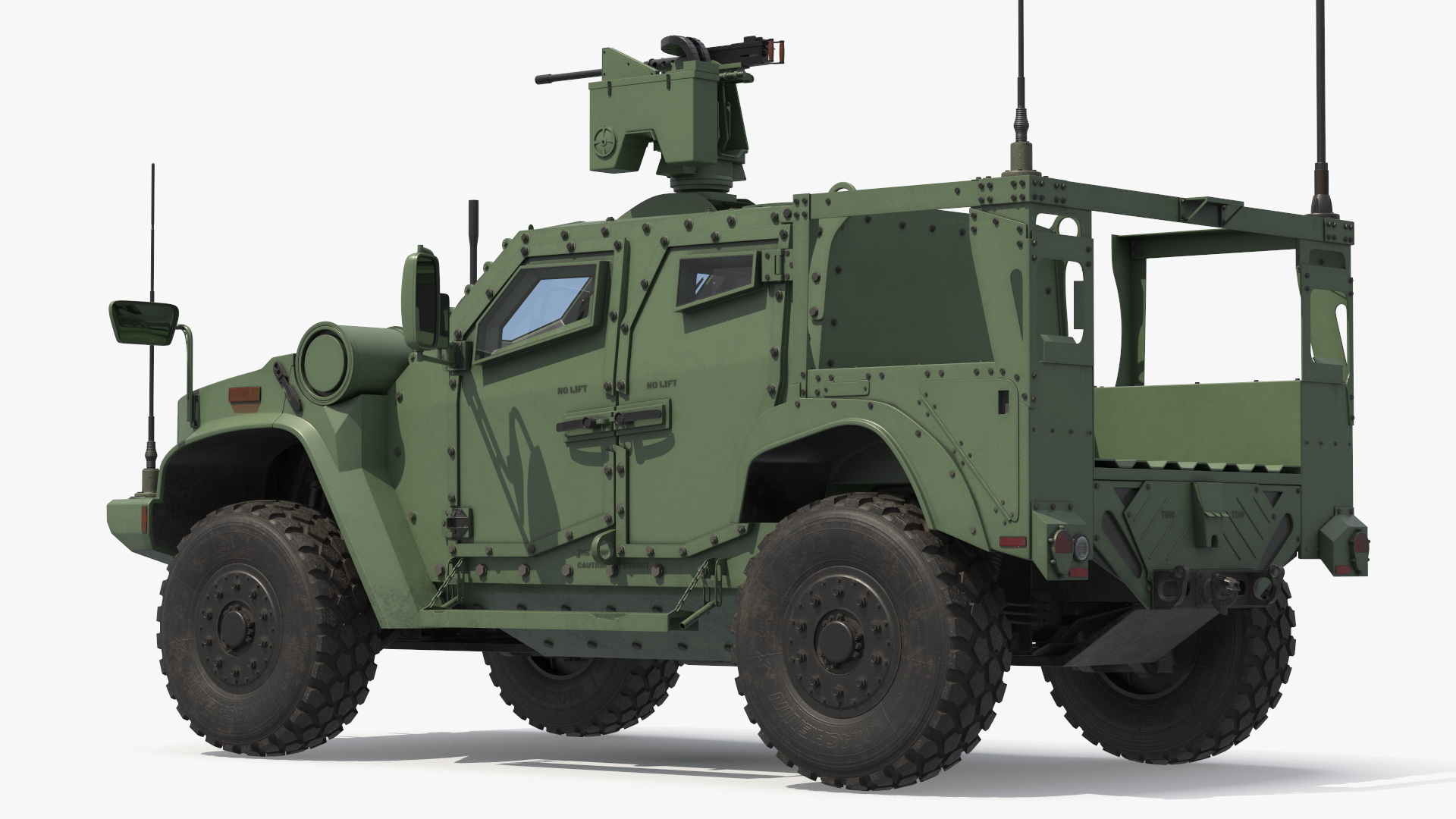Tactical Vehicle with Heavy Machine Gun Rigged - view 7