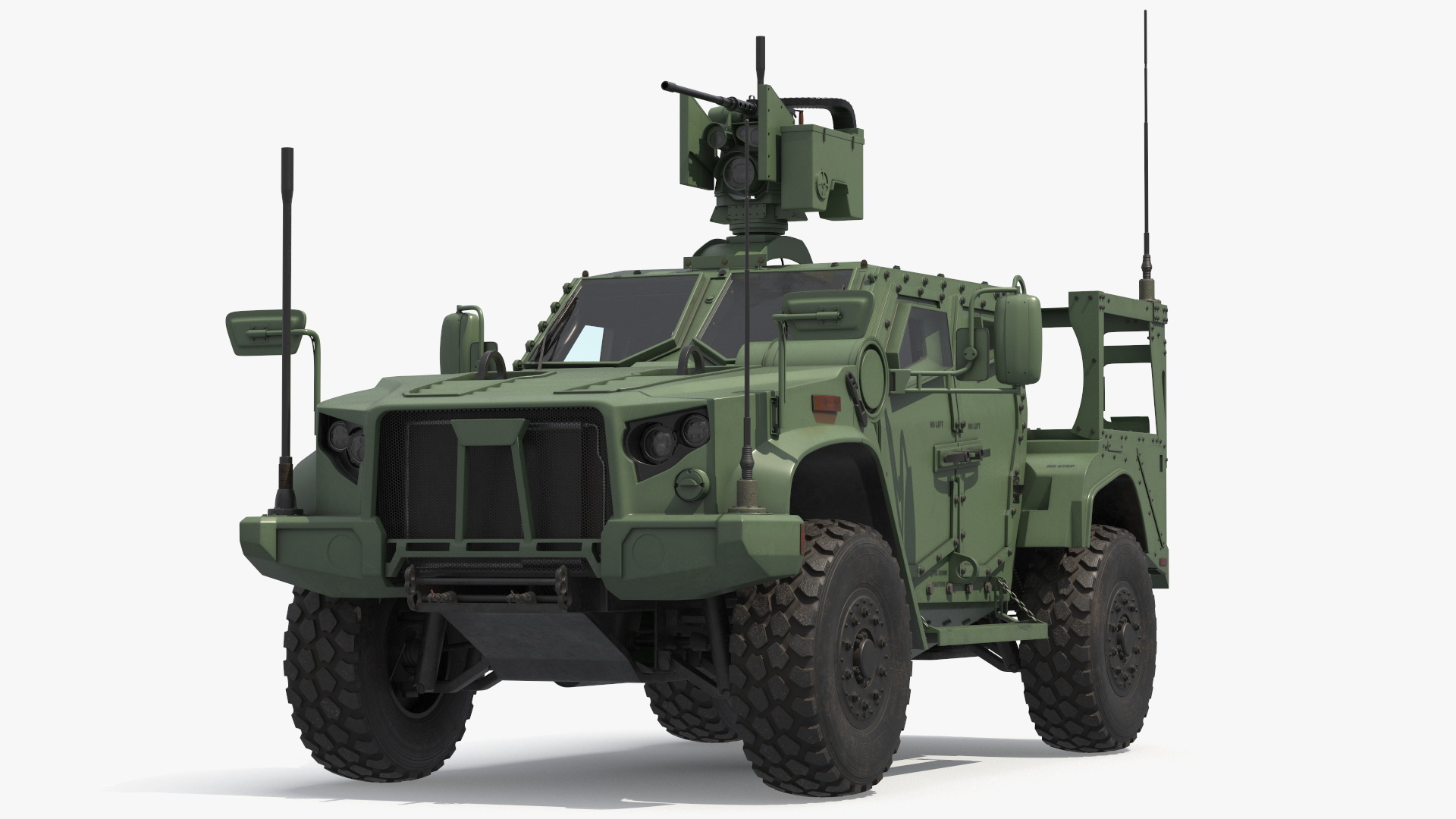 Tactical Vehicle with Heavy Machine Gun Rigged - view 8