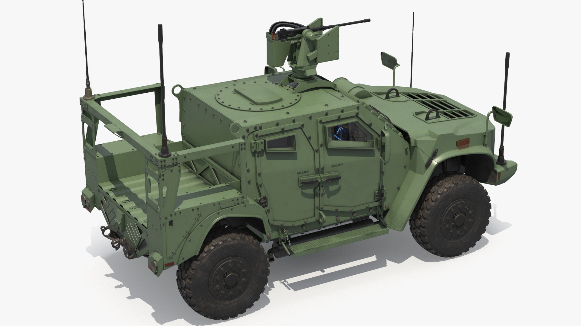 Tactical Vehicle with Heavy Machine Gun Rigged - view 9