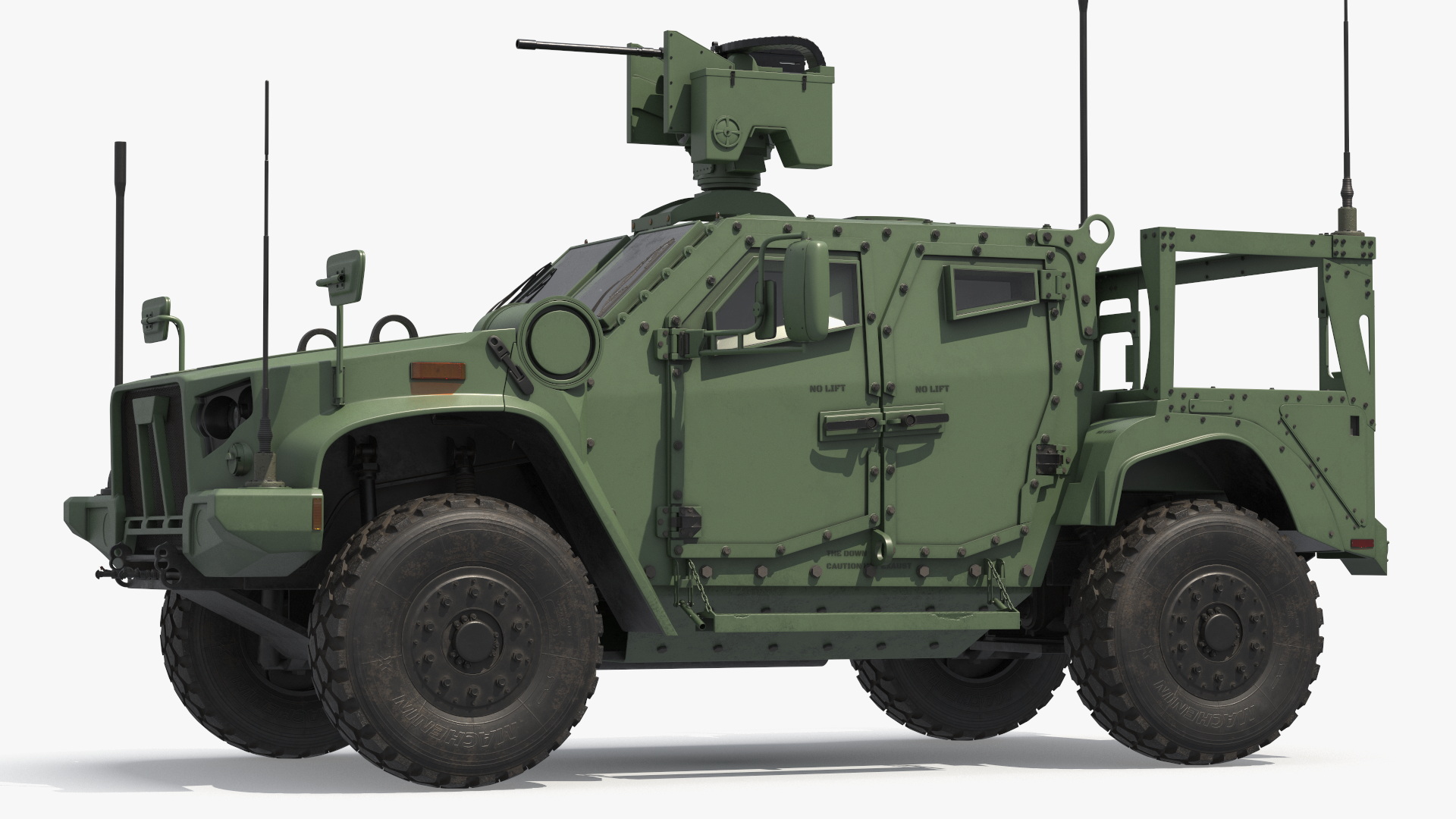 Tactical Vehicle with Heavy Machine Gun Rigged - view 6