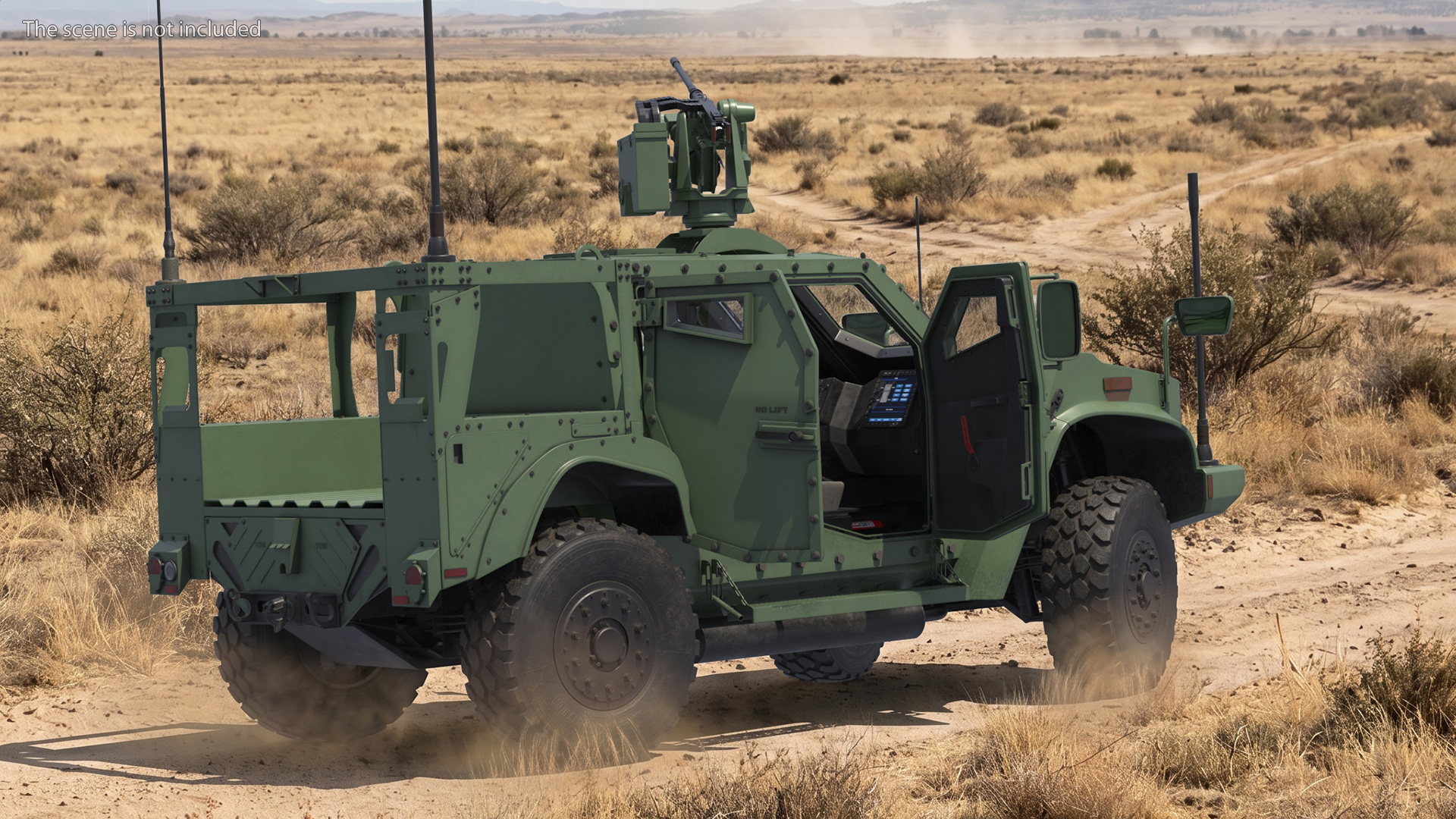 Tactical Vehicle with Heavy Machine Gun Rigged - view 4