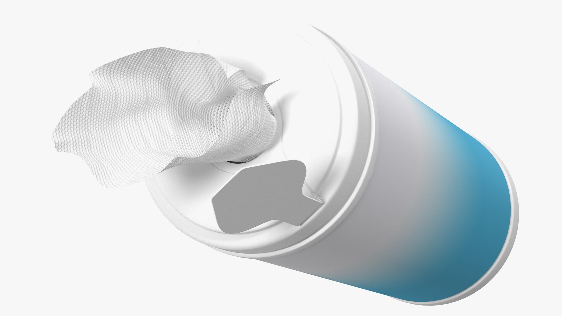 Opened Sanitizing Wipes 80 Count Small Canister 3D