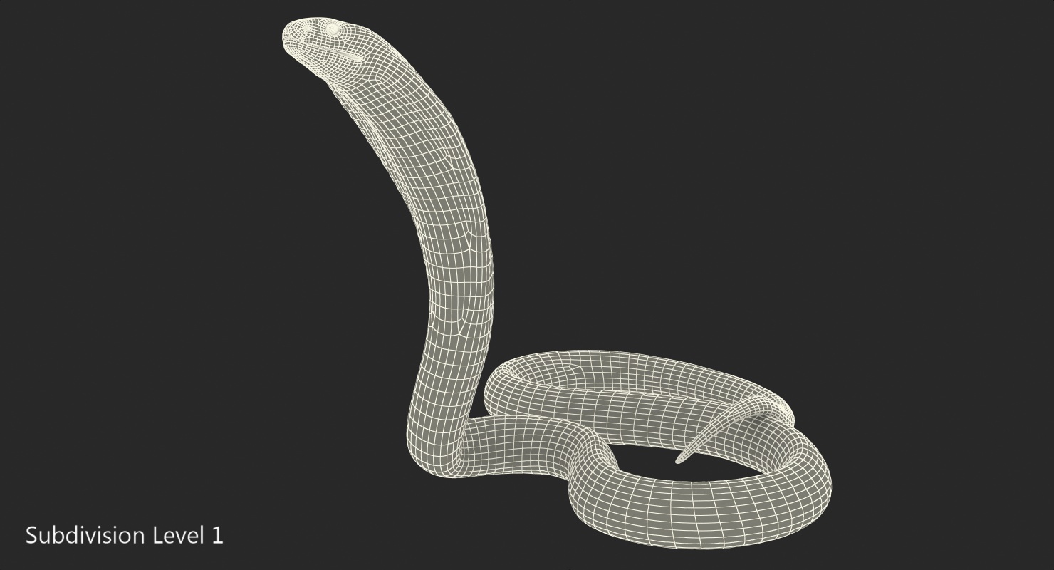 3D Cobra Dark Skin Alert Pose