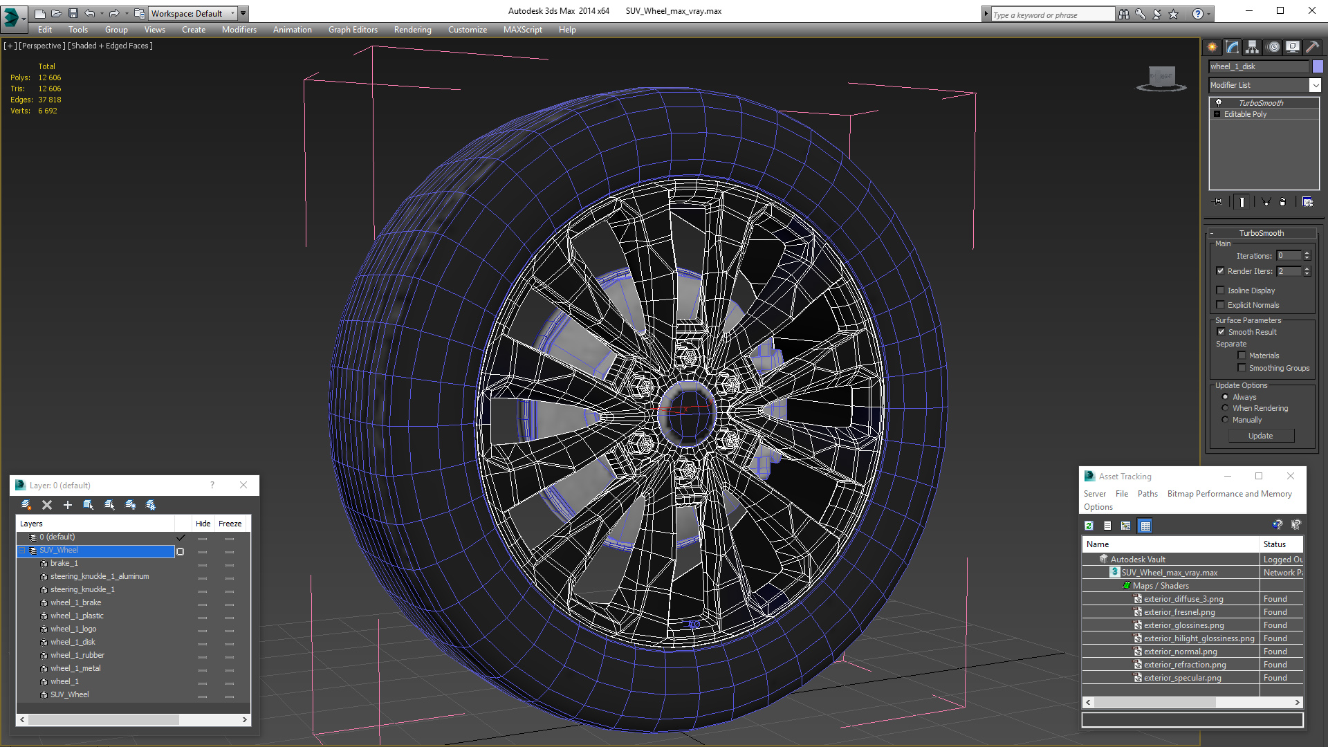 SUV Wheel 3D model
