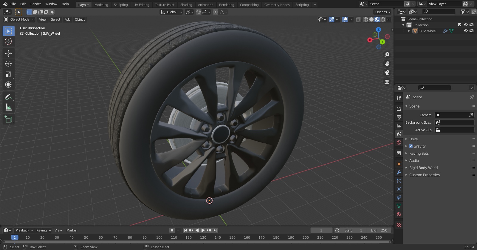 SUV Wheel 3D model