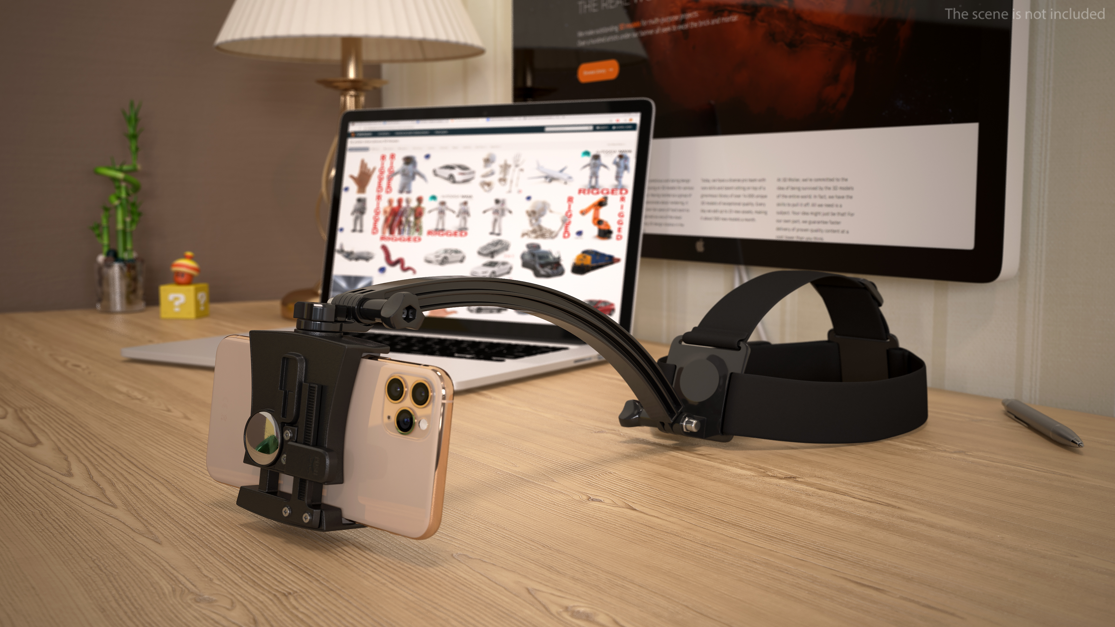 Head Mount Smartphone Holder with Phone 3D model