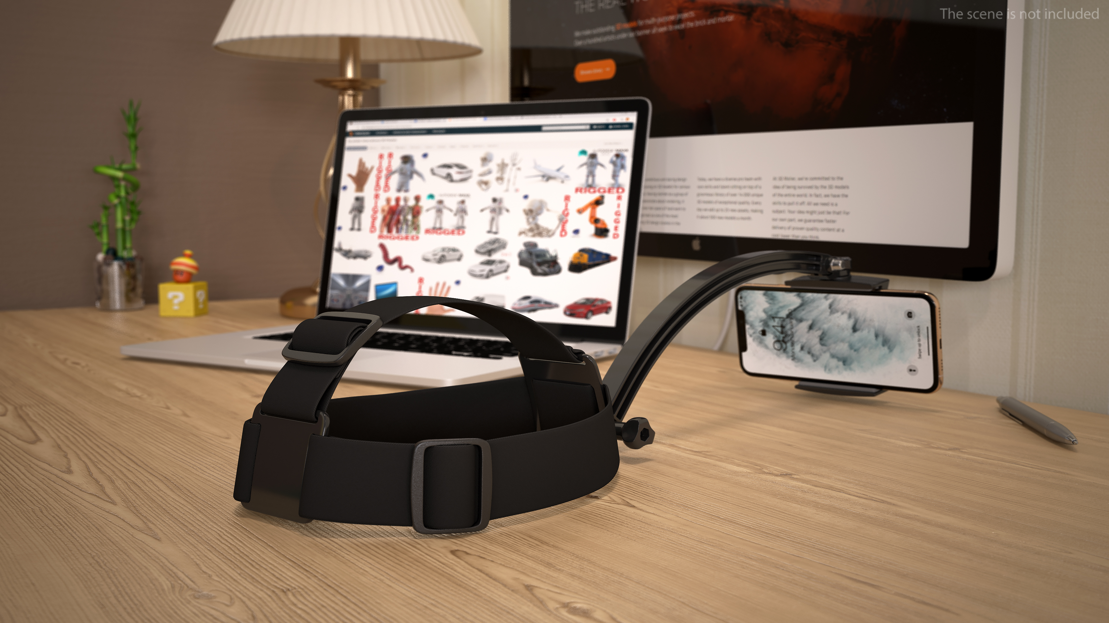 Head Mount Smartphone Holder with Phone 3D model
