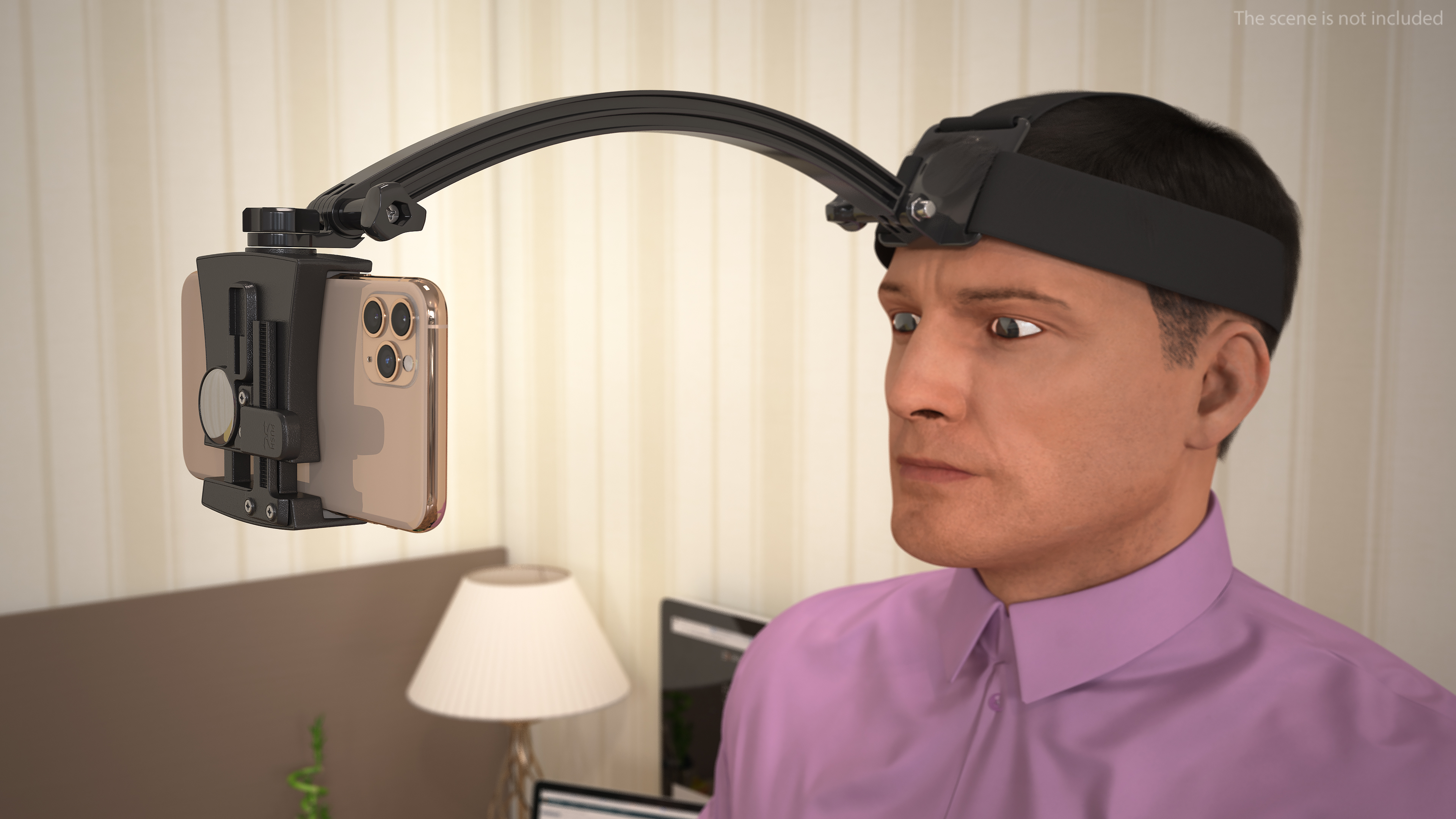 Head Mount Smartphone Holder with Phone 3D model