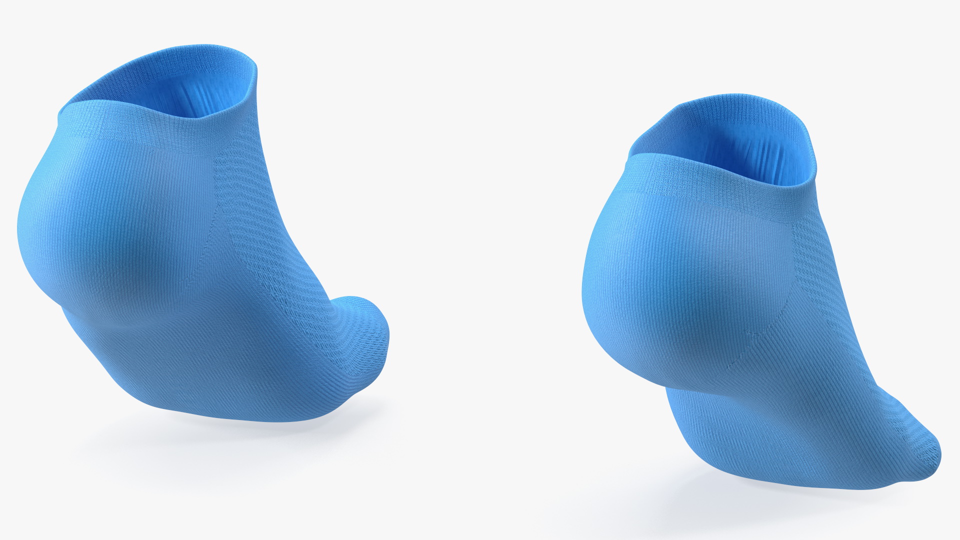 3D Socks Nike Blue on The Foot Standing Toes
