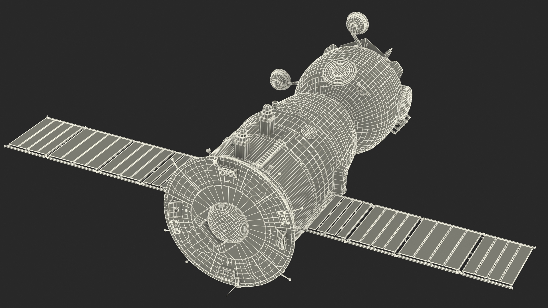 3D Soyuz MS Manned Spacecraft