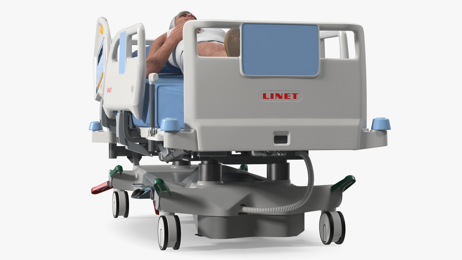 3D model Patient on LINET Intensive Care Bed