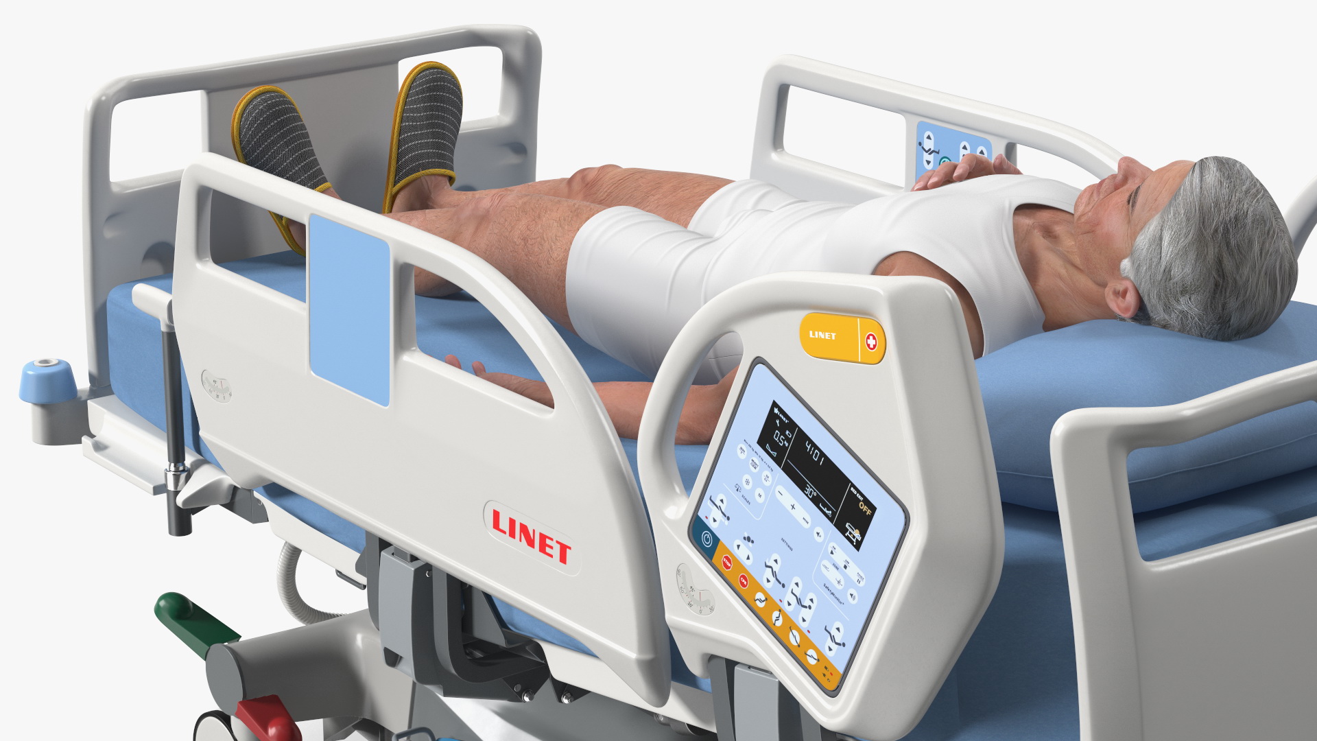 3D model Patient on LINET Intensive Care Bed