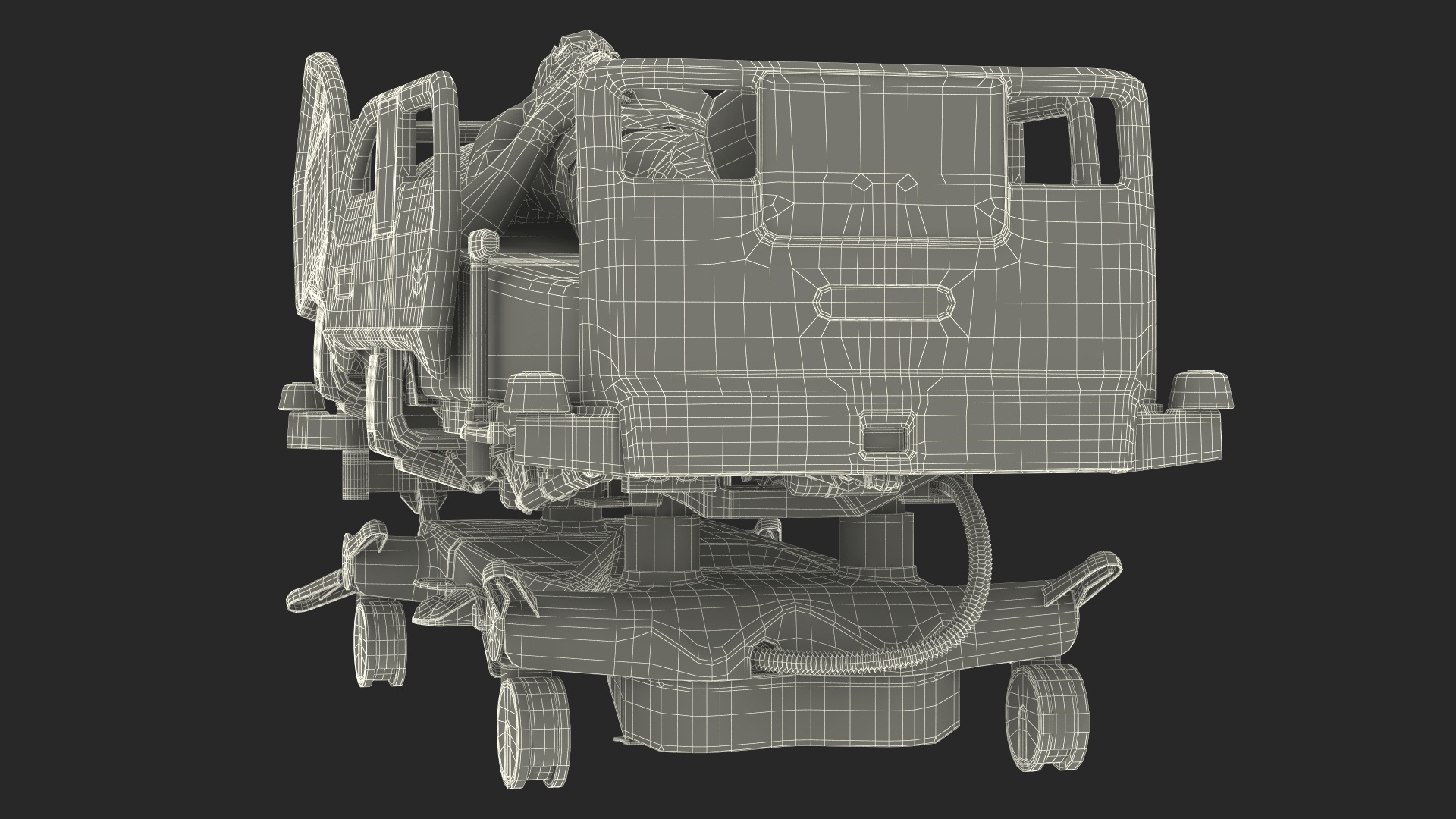 3D model Patient on LINET Intensive Care Bed